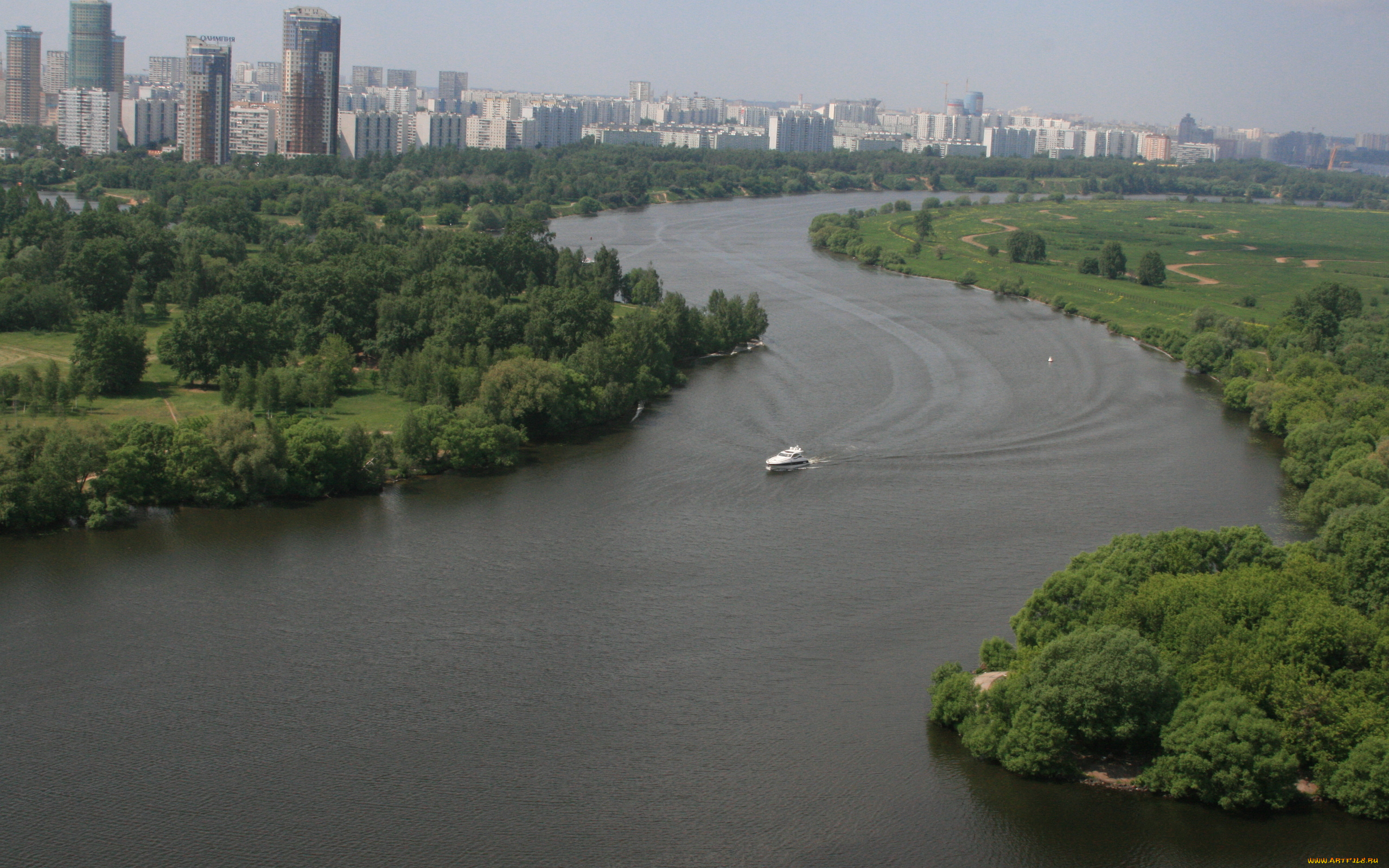 города, москва, россия, природа, яхта, река