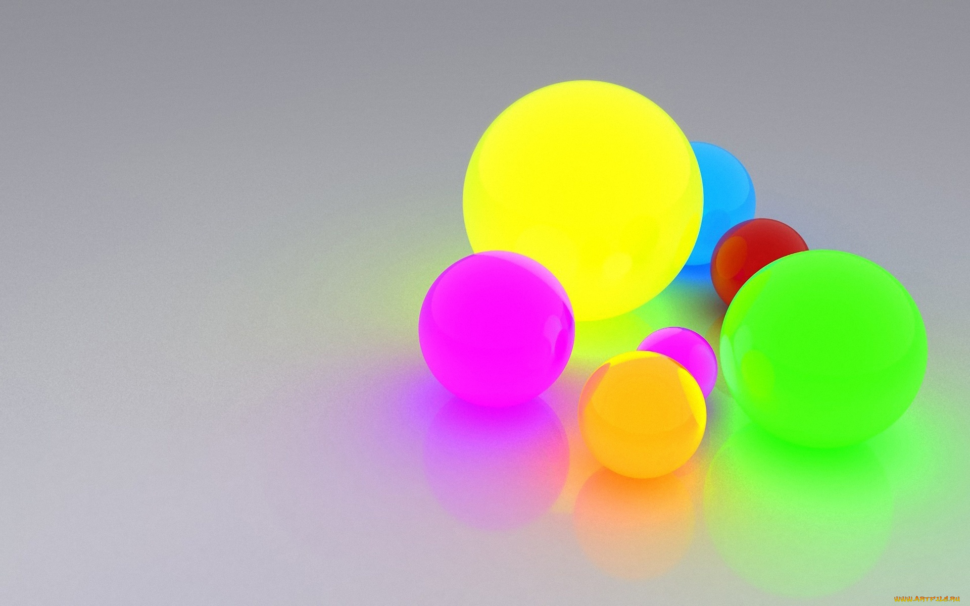 3д, графика, шары, , balls, цвета, шары