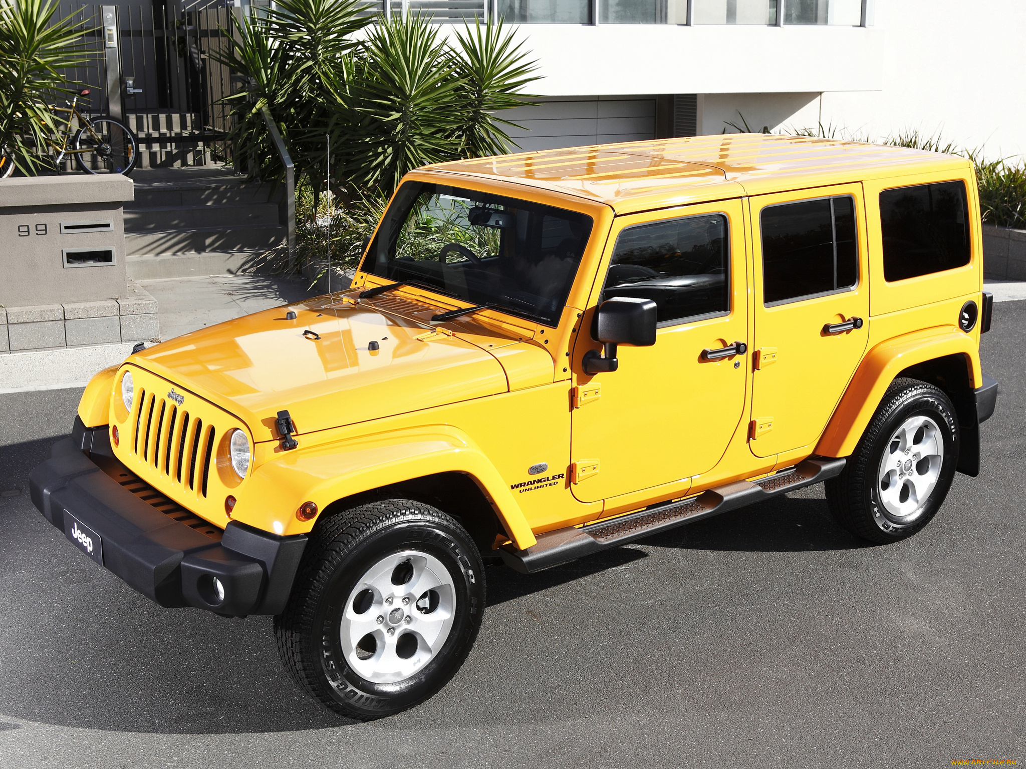 автомобили, jeep, wrangler, unlimited, overland, au-spec, jk, 2013г, желтый