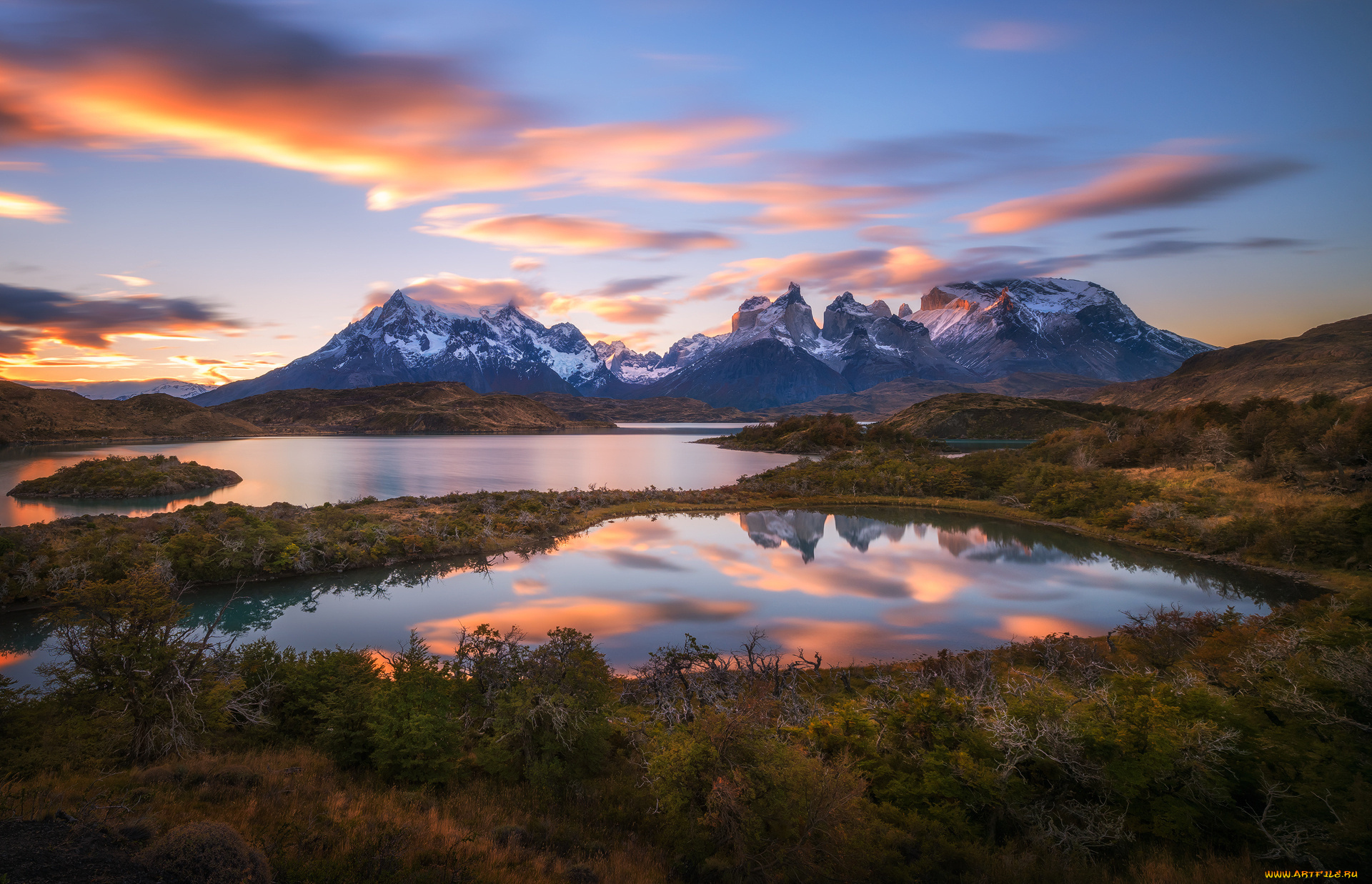 природа, реки, озера, патагония, Чили, южная, америка, горы, анды