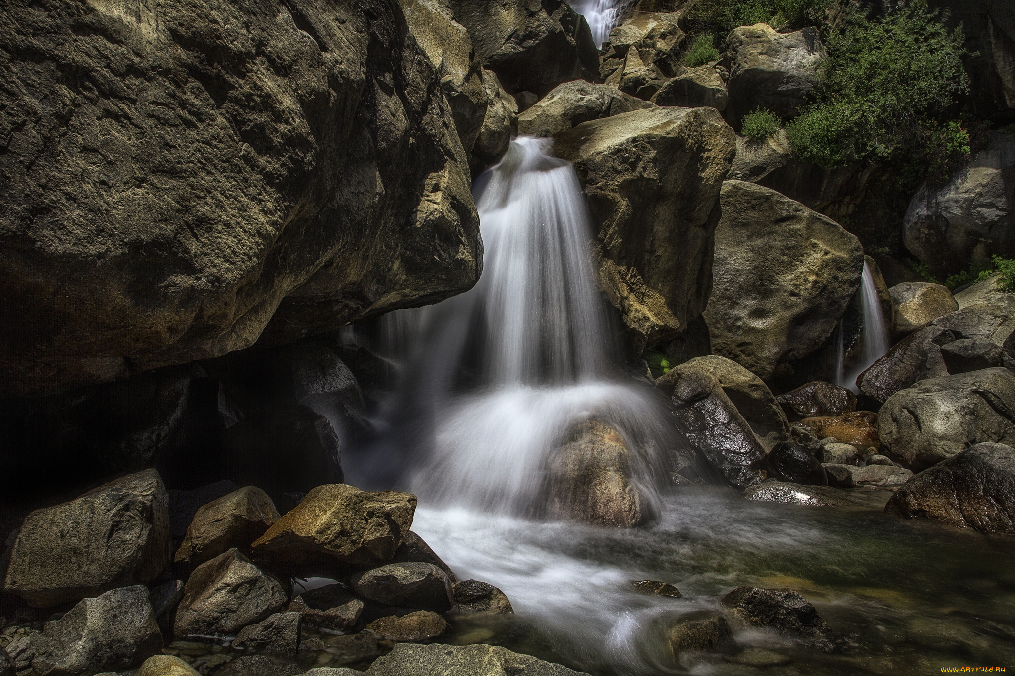 природа, водопады, водопад, скалы