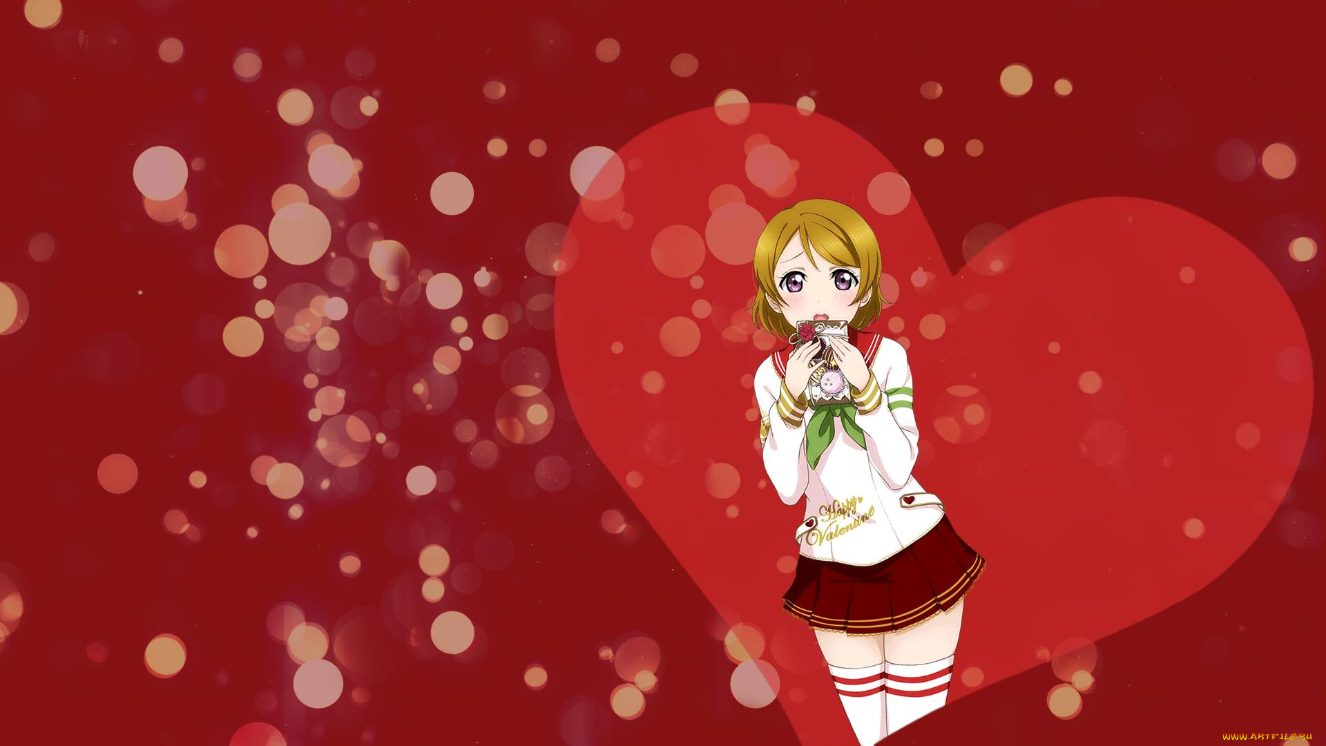 аниме, love, live, , school, idol, project, девушка, взгляд, фон