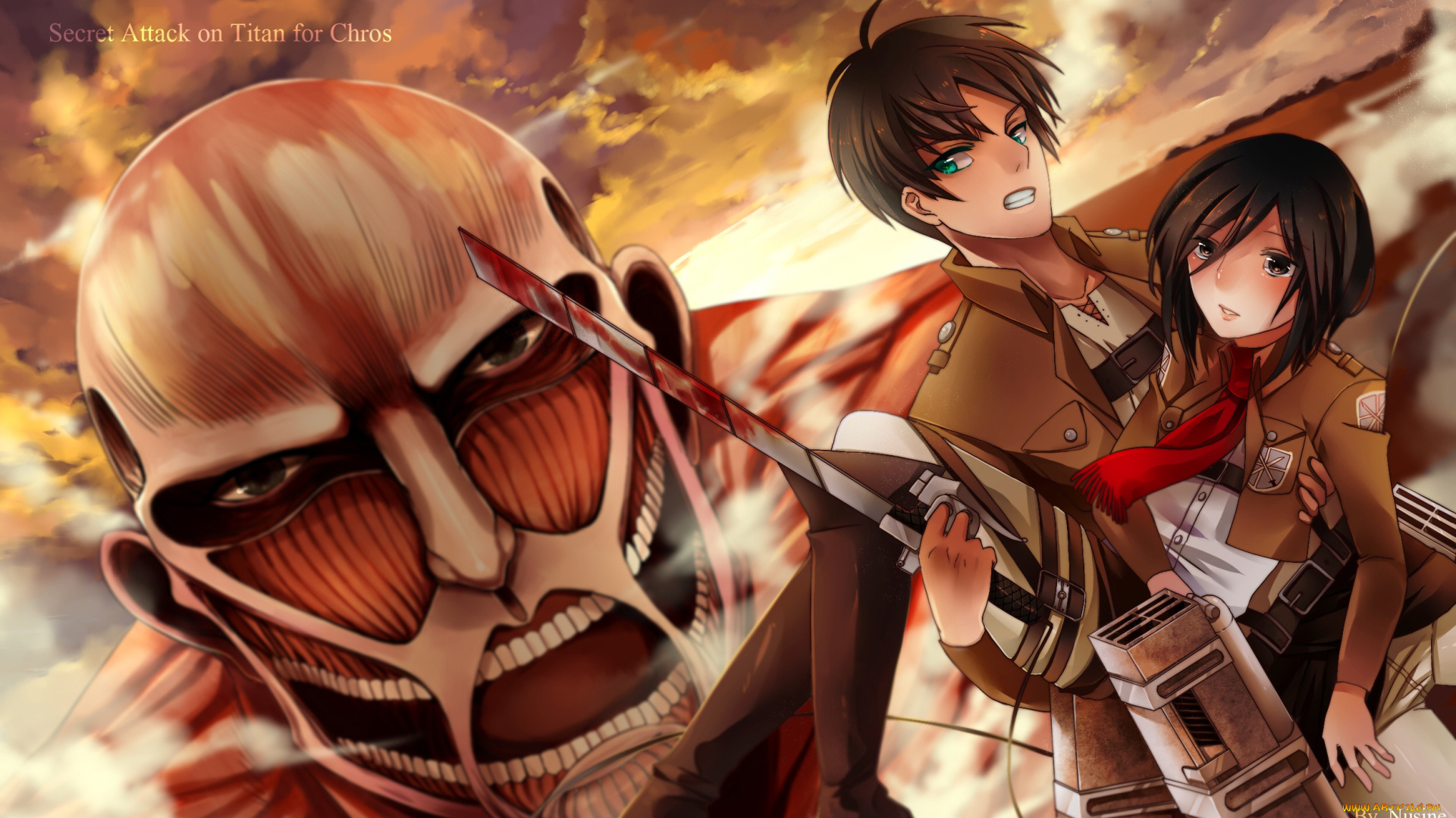 аниме, shingeki, no, kyojin, персонажи