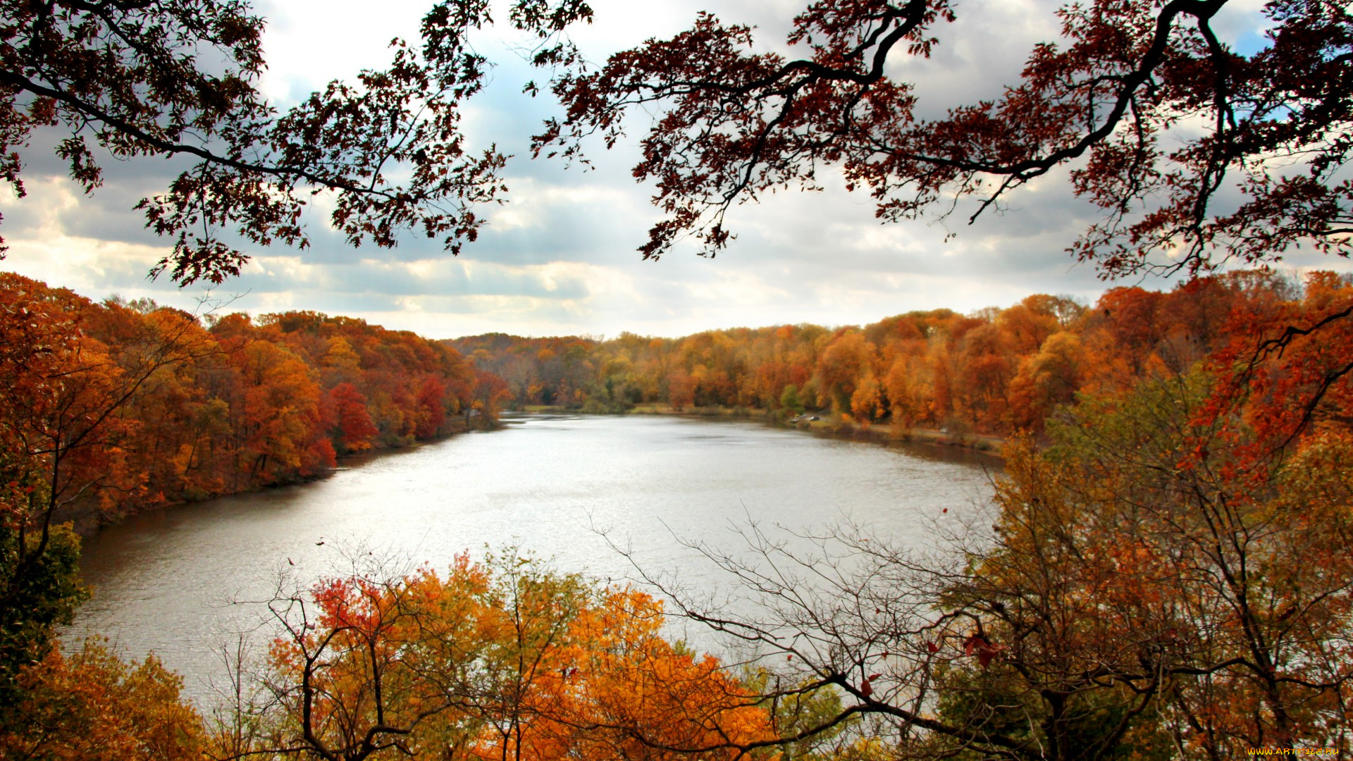 природа, реки, озера, река, панорама, осень