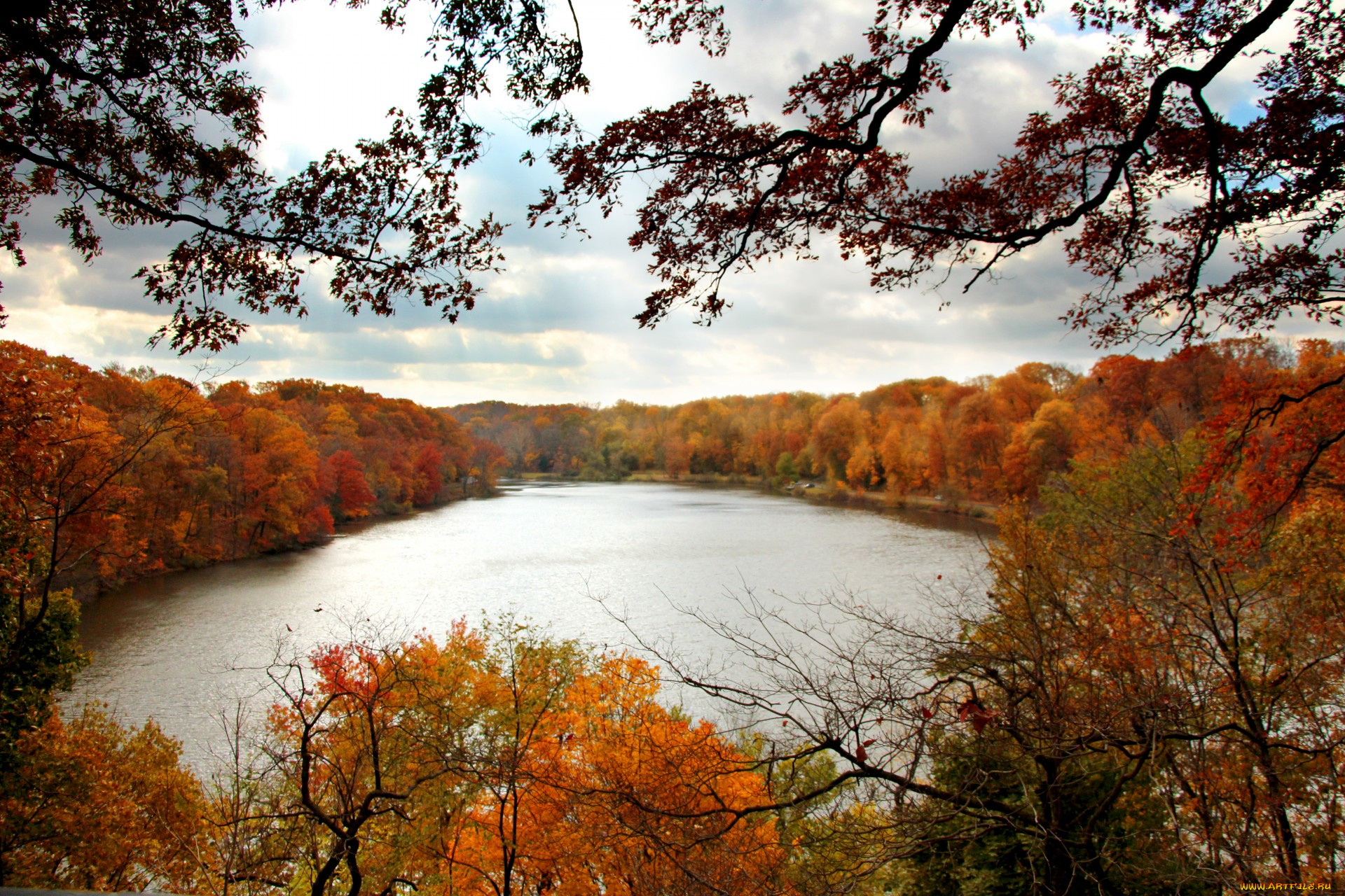 природа, реки, озера, река, панорама, осень