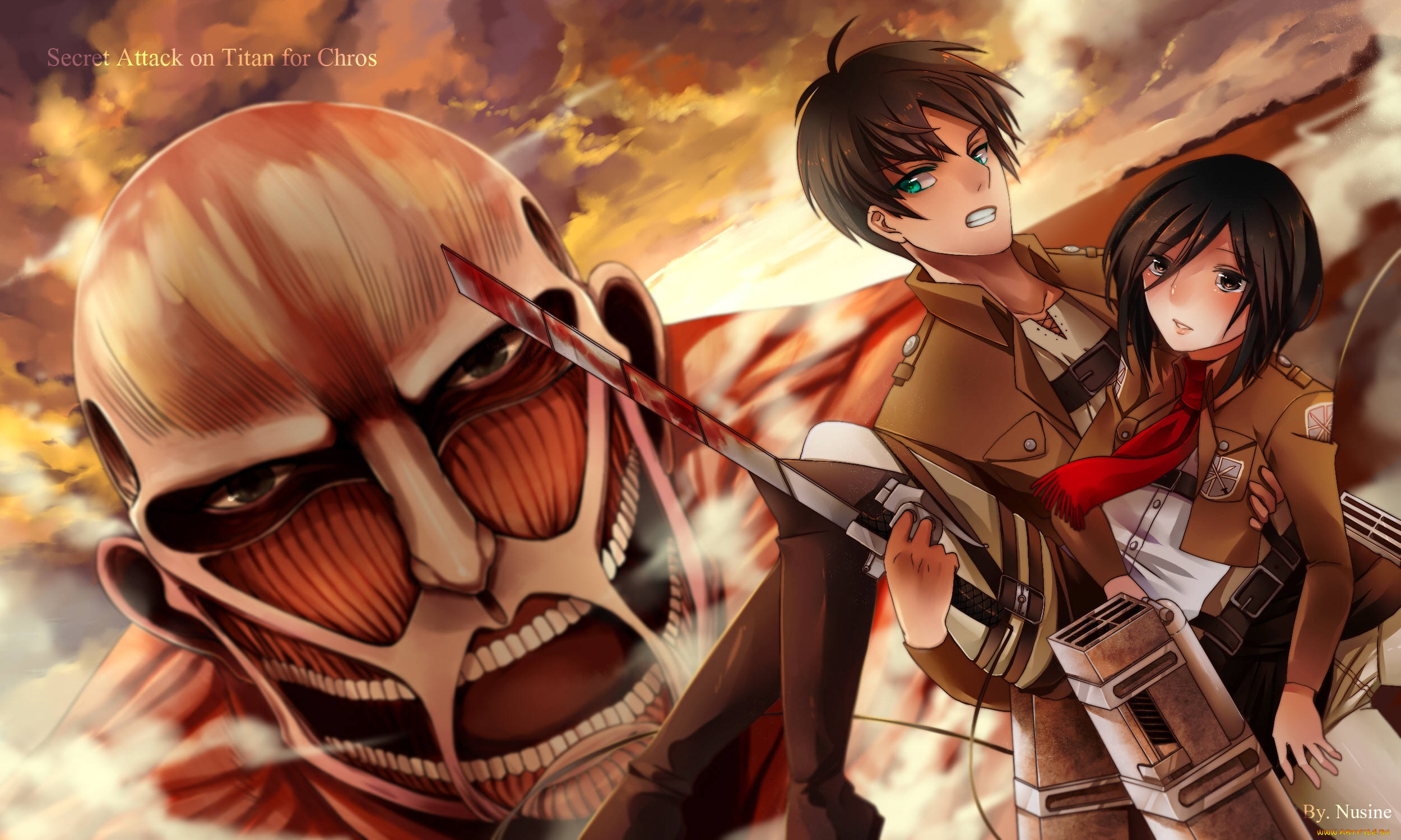 аниме, shingeki, no, kyojin, персонажи