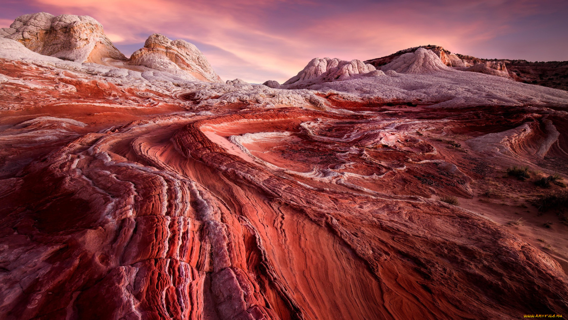 природа, горы, desert, white, pocket, arizona, usa, sunrise