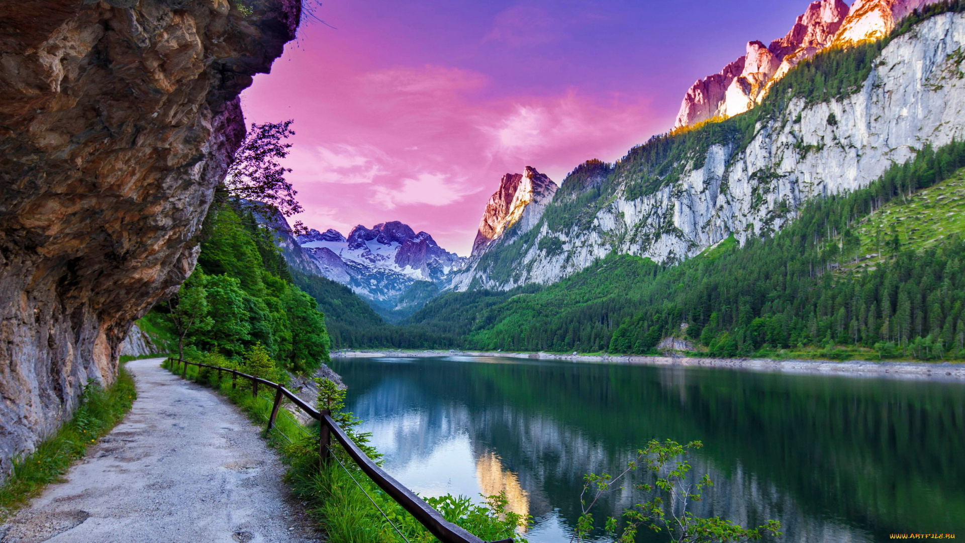 lake, gosau, upper, austria, природа, реки, озера, lake, gosau, upper, austria