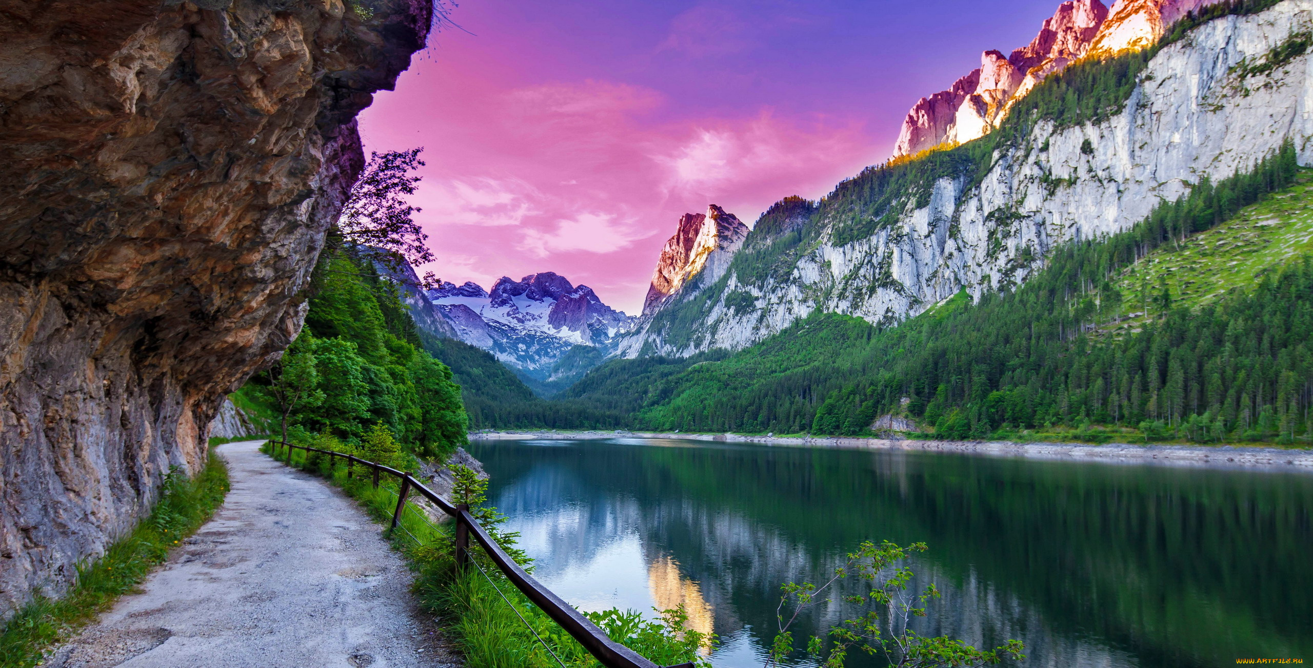 lake, gosau, upper, austria, природа, реки, озера, lake, gosau, upper, austria