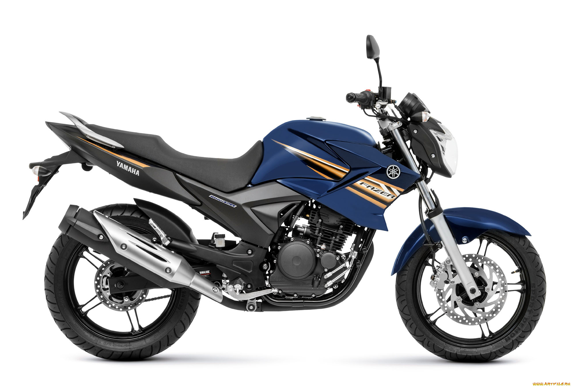 мотоциклы, yamaha, 2014, fazer, 250, blue, flex