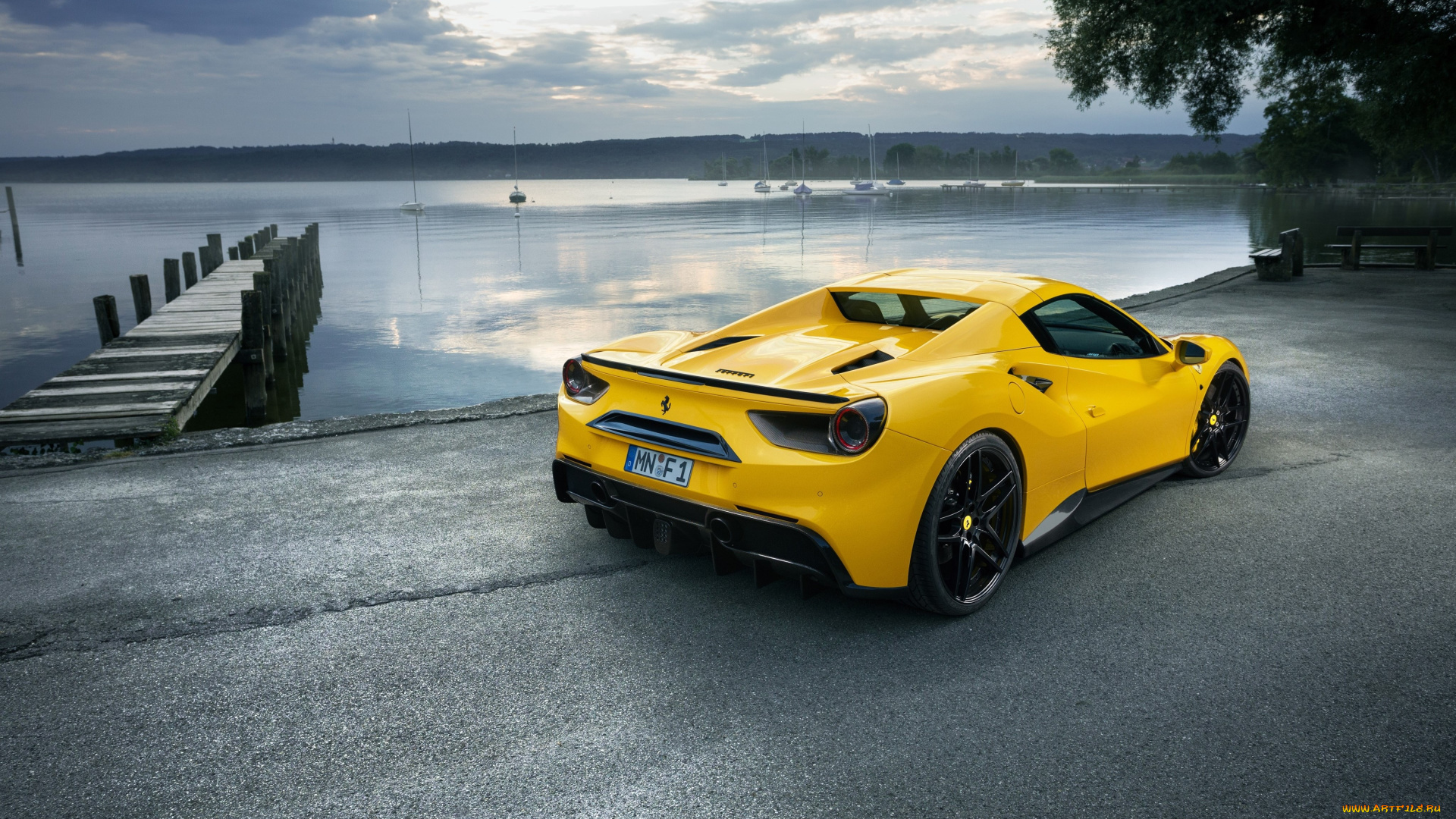 автомобили, ferrari, rosso, novitec, 2016г, spider, 488