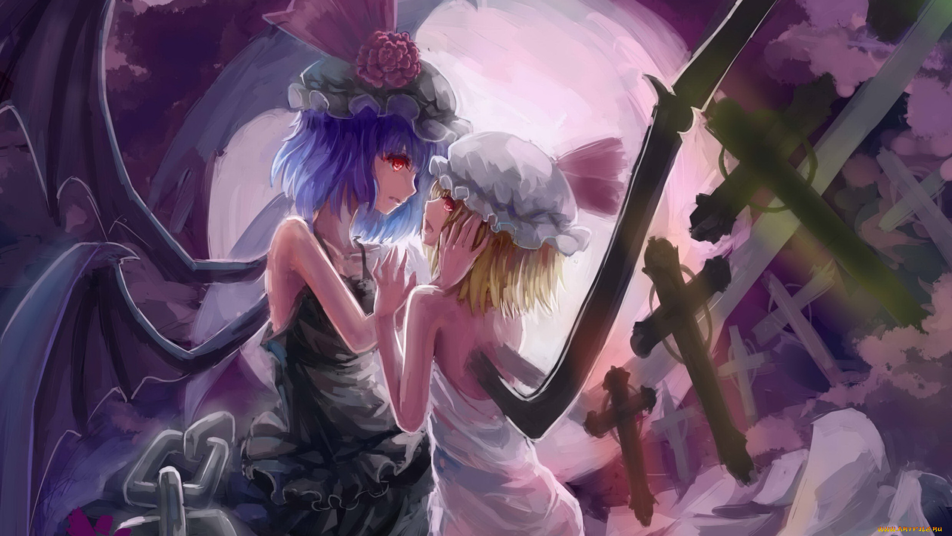 аниме, touhou, девушки