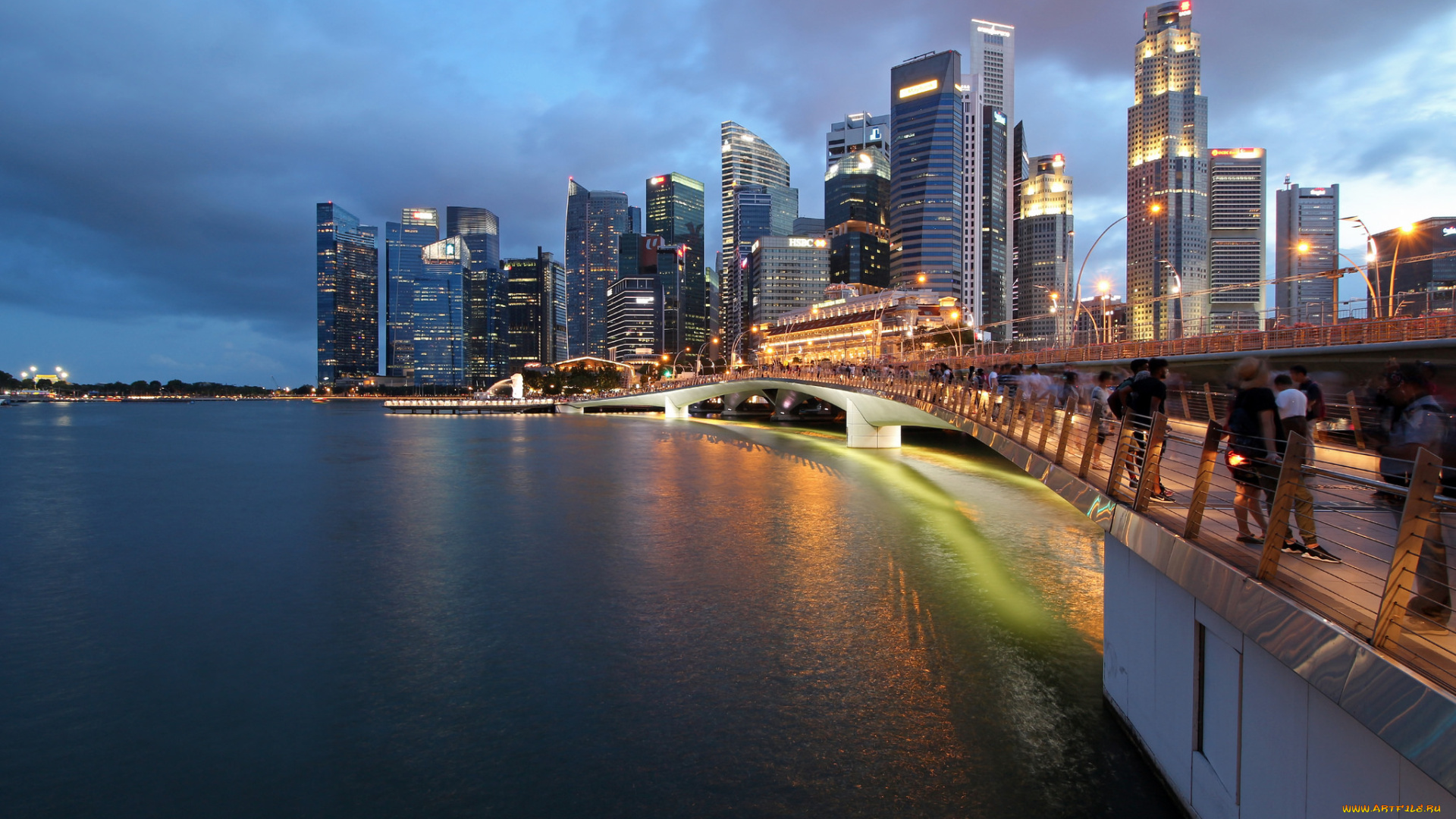 jubilee, bridge, in, singapore, города, сингапур, , сингапур, простор