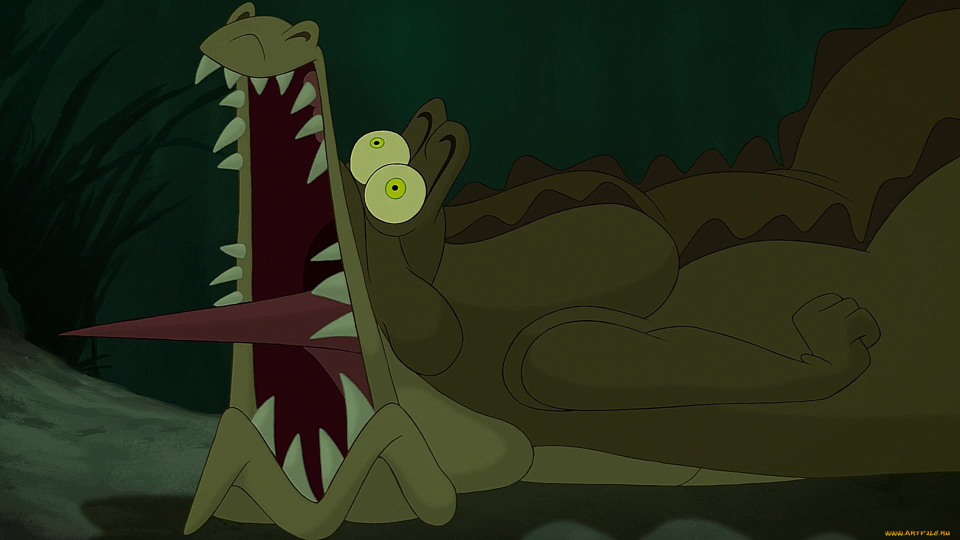 мультфильмы, the, princess, and, the, frog, крокодил