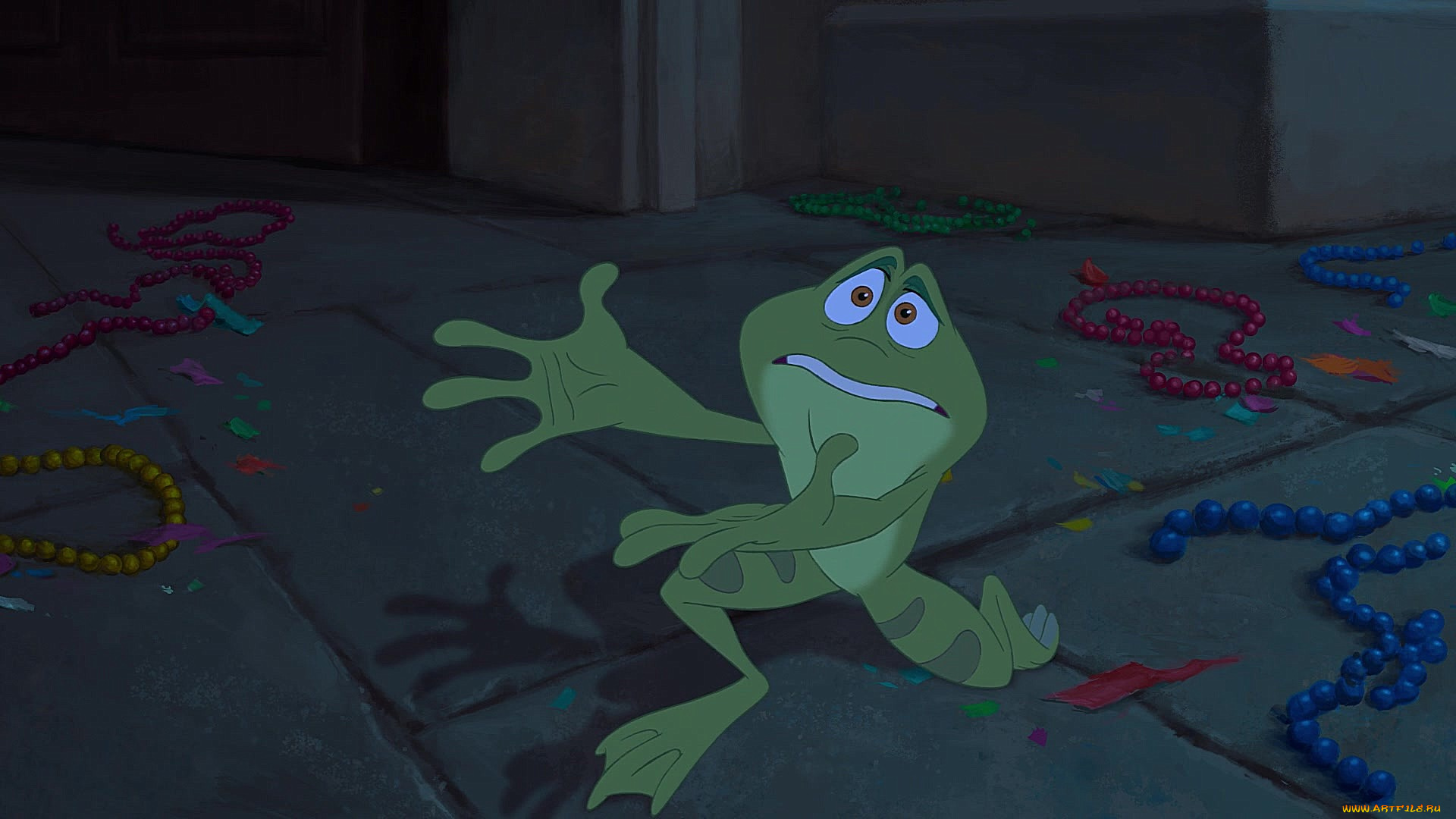 мультфильмы, the, princess, and, the, frog, тень, бусы, лягушка