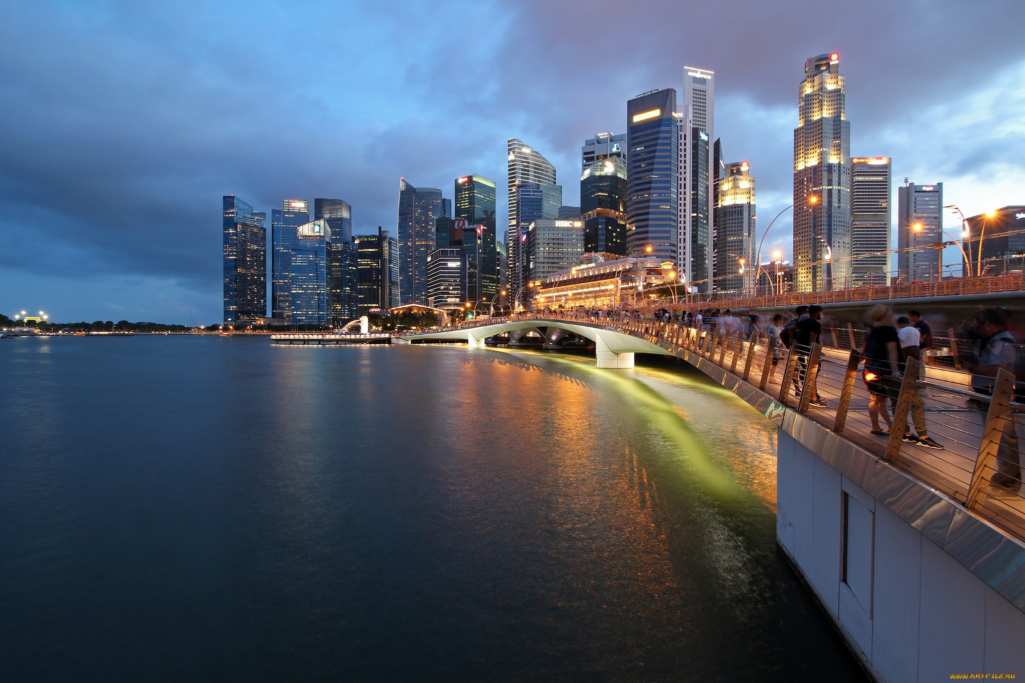 jubilee, bridge, in, singapore, города, сингапур, , сингапур, простор