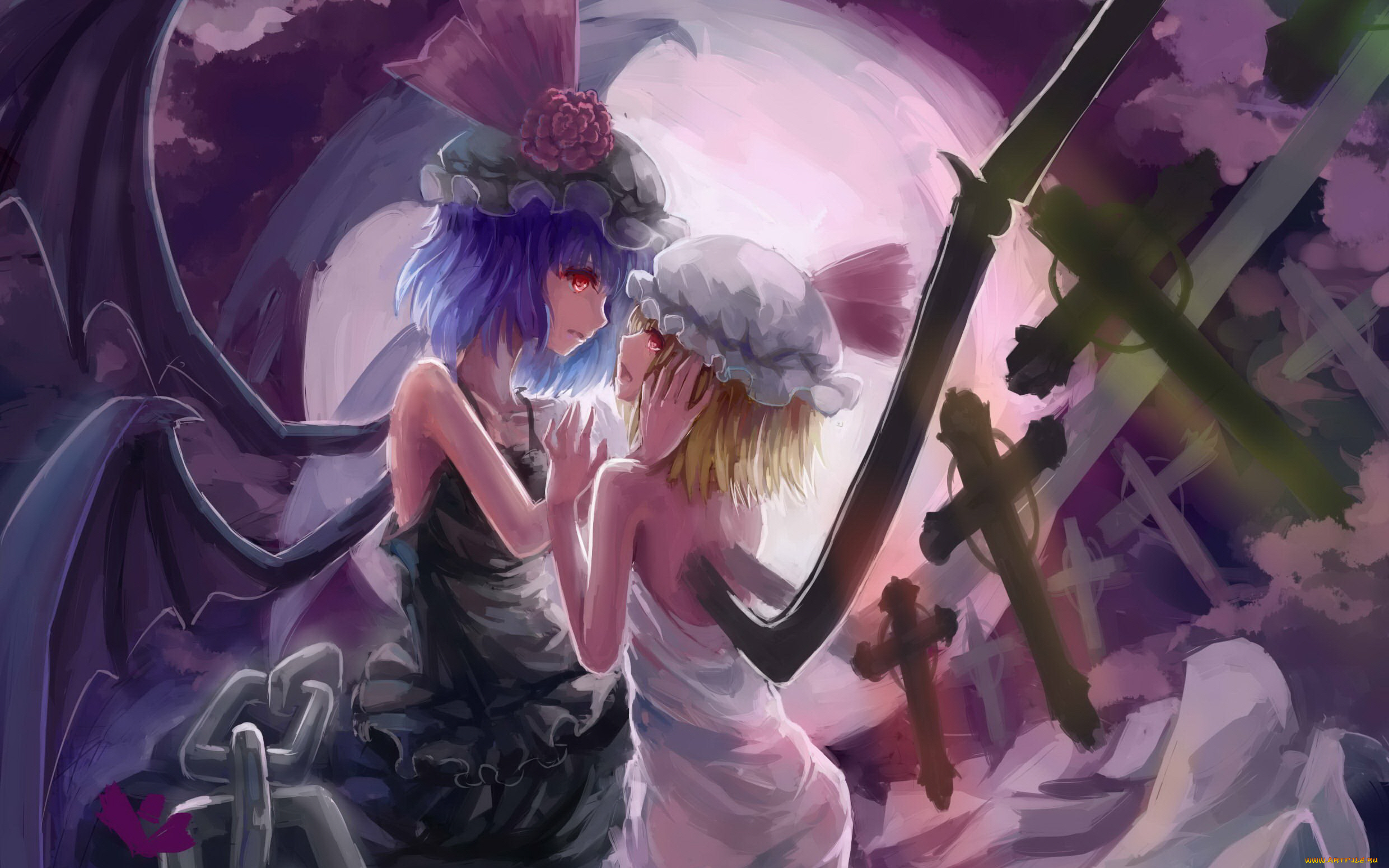 аниме, touhou, девушки