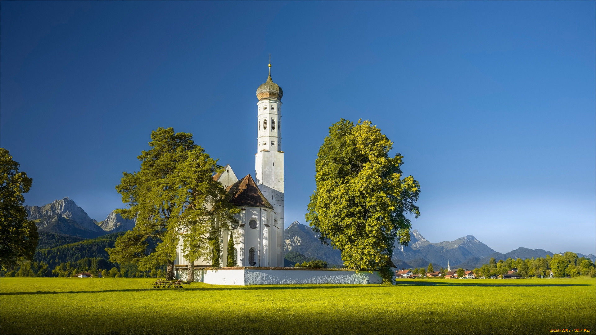 st, coloman, church, schwangau, bavaria, города, -, католические, соборы, , костелы, , аббатства, st, coloman, church