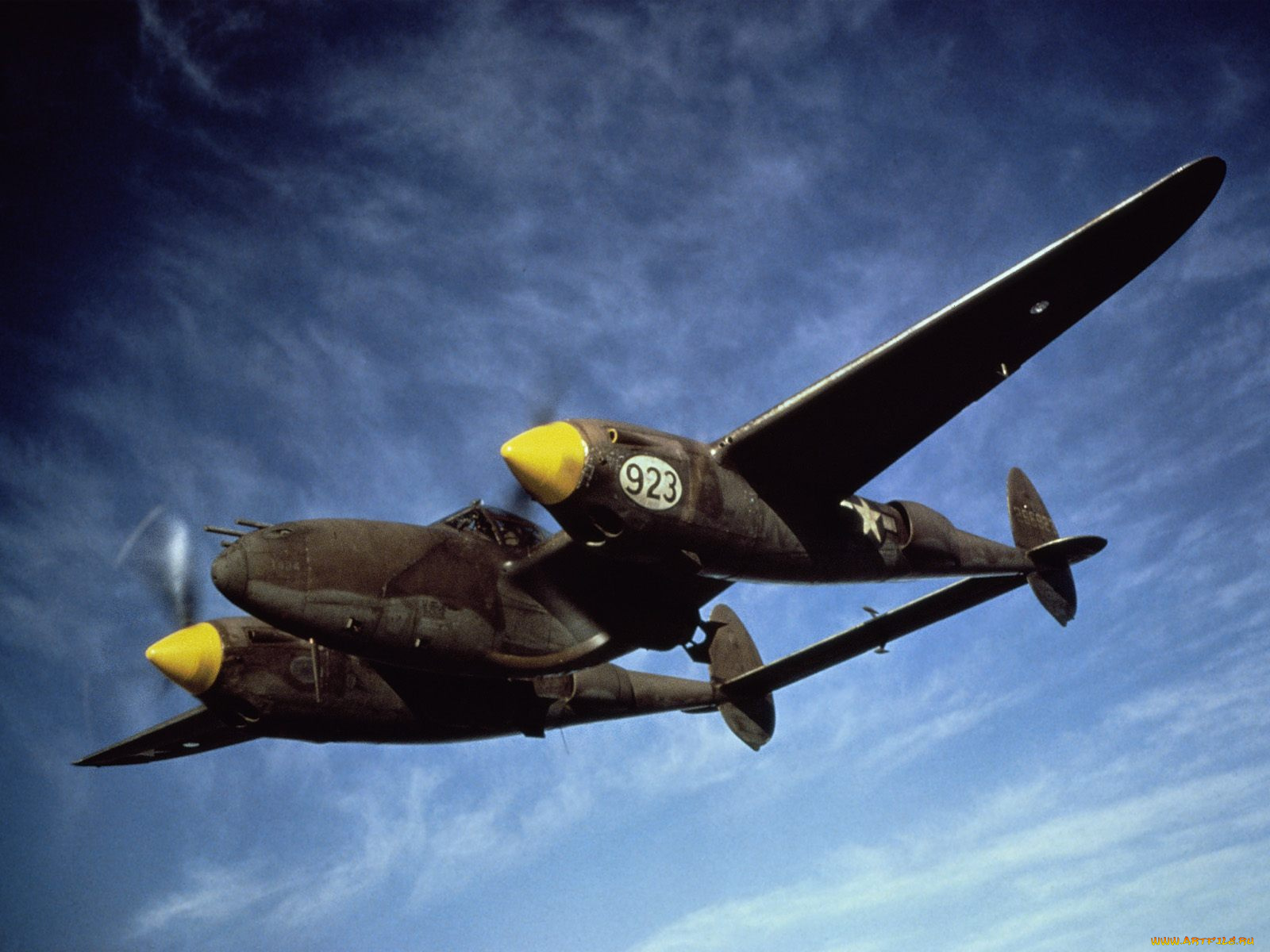 авиация, боевые, самолёты, p-38, lightning