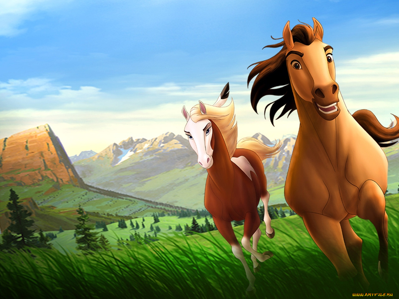 мультфильмы, spirit, stallion, of, the, cimarron