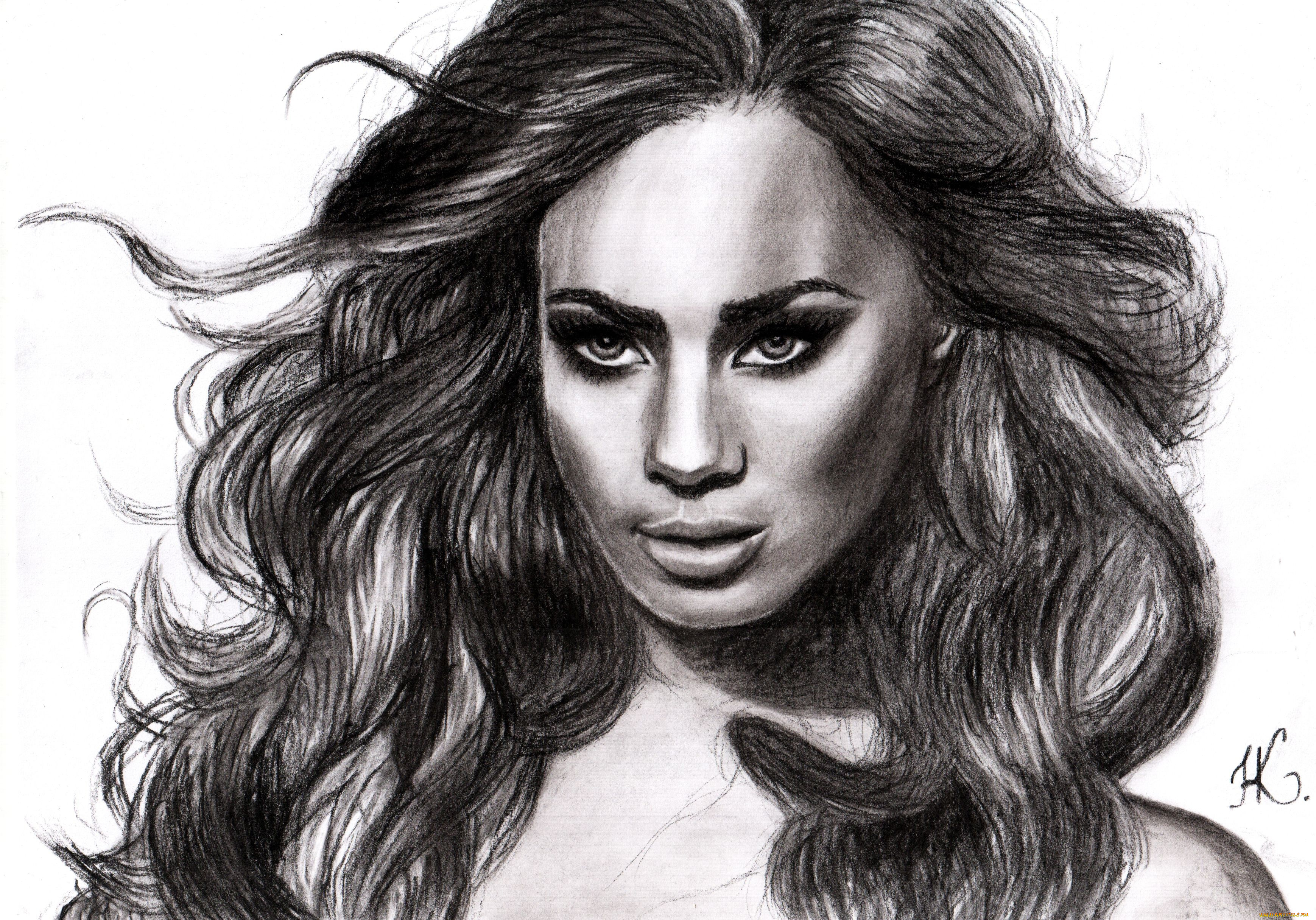 рисованные, люди, leona, lewis