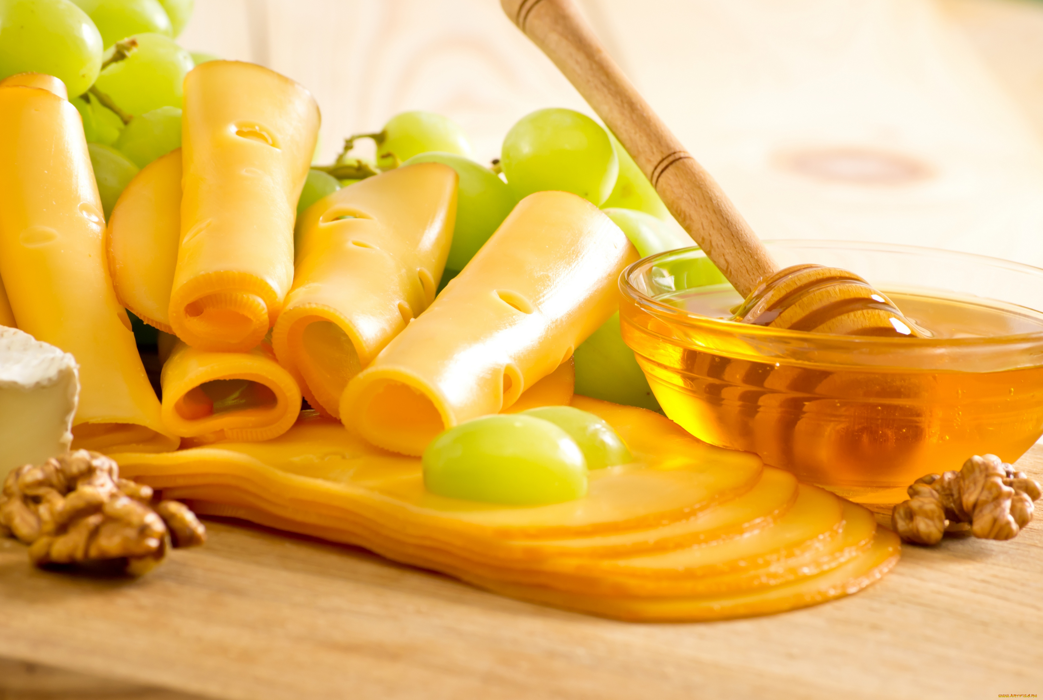 еда, сырные, изделия, сыр, nuts, мед, орехи, honey, grapes, виноград, cheese