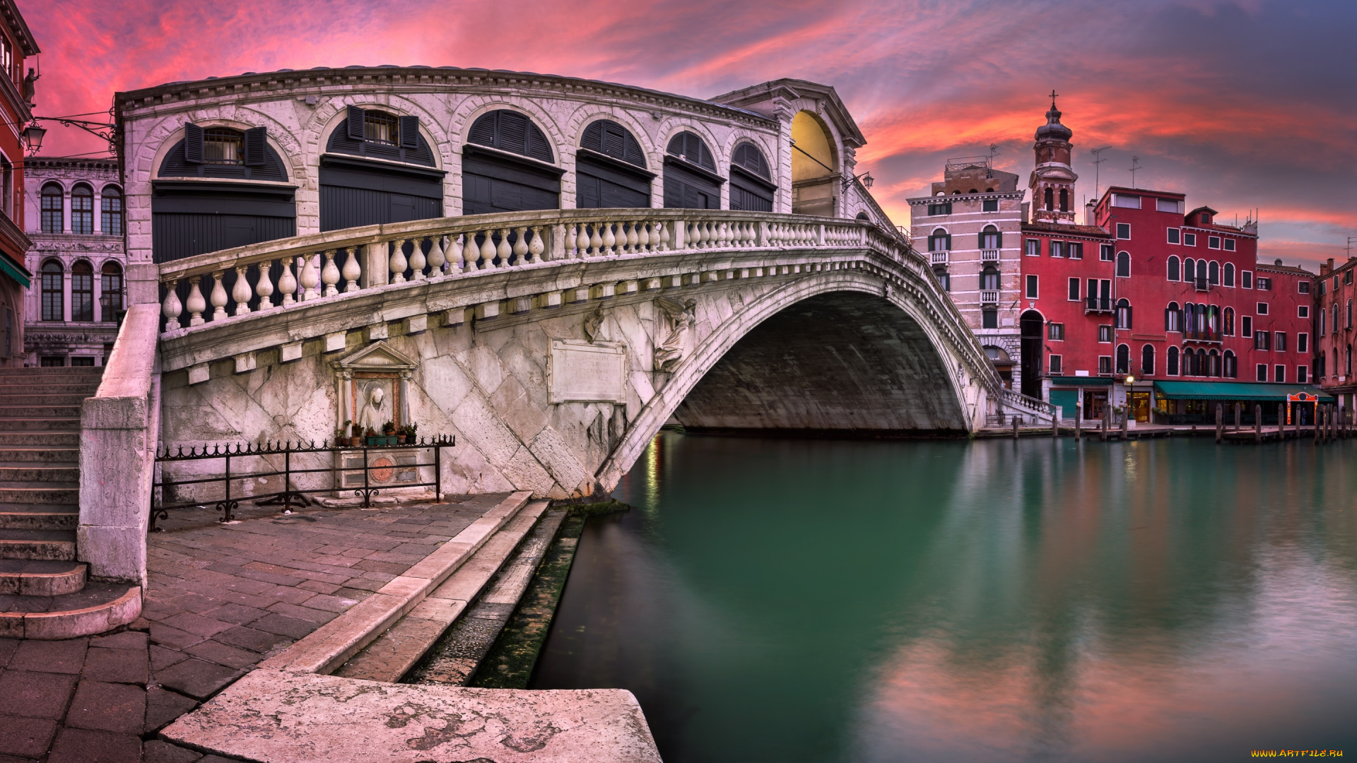 города, венеция, , италия, sunset, канал, венеция, rialto, bridge, italy, venice, san, bartolomeo, church, panorama, grand, canal, channel