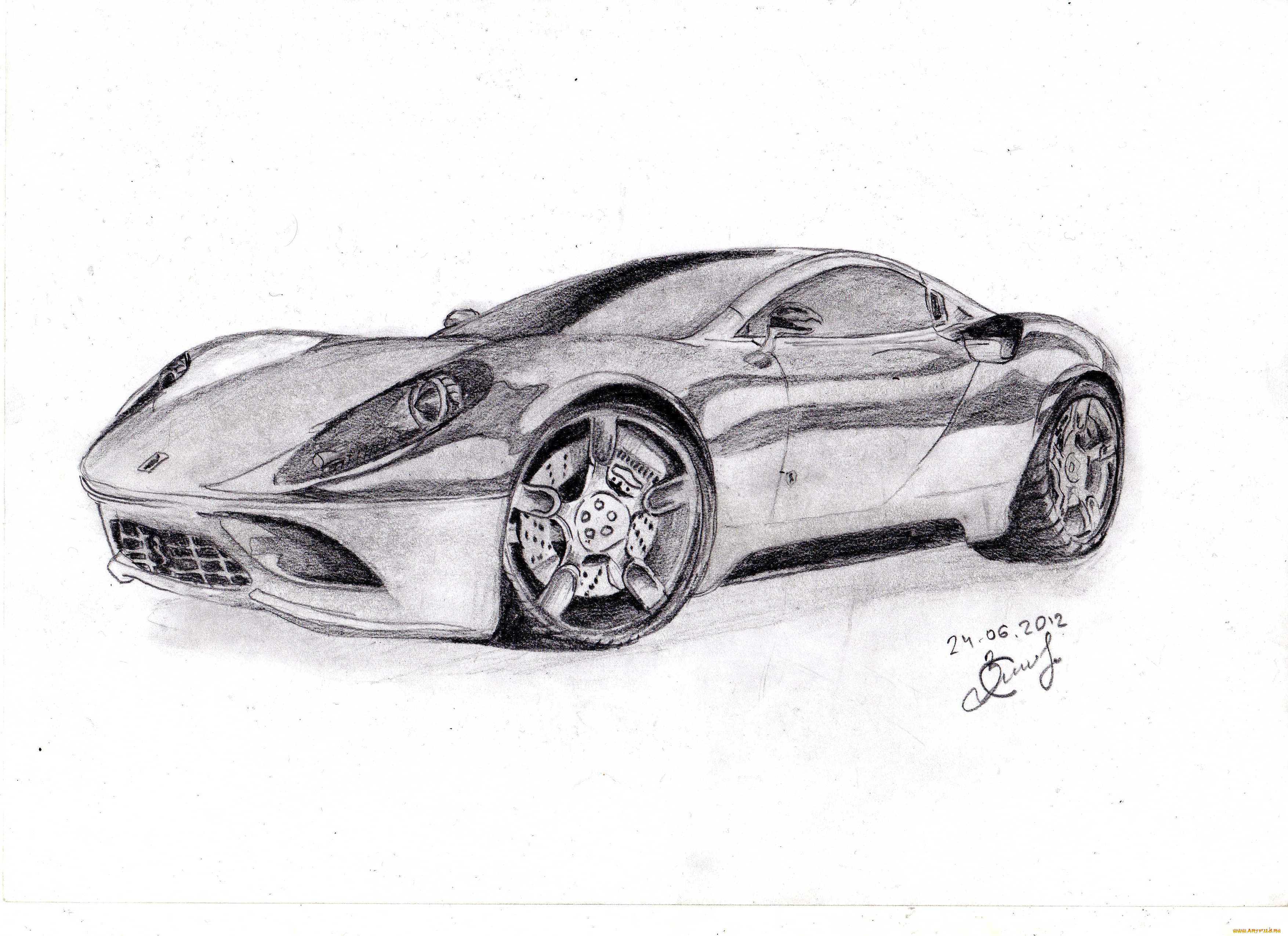 ferrari, dino, concept, автомобили, рисованные, злобин, сергей