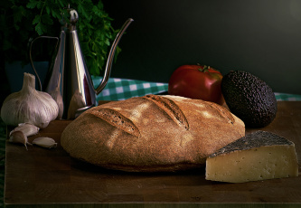 Картинка еда натюрморт кофейник хлеб сыр