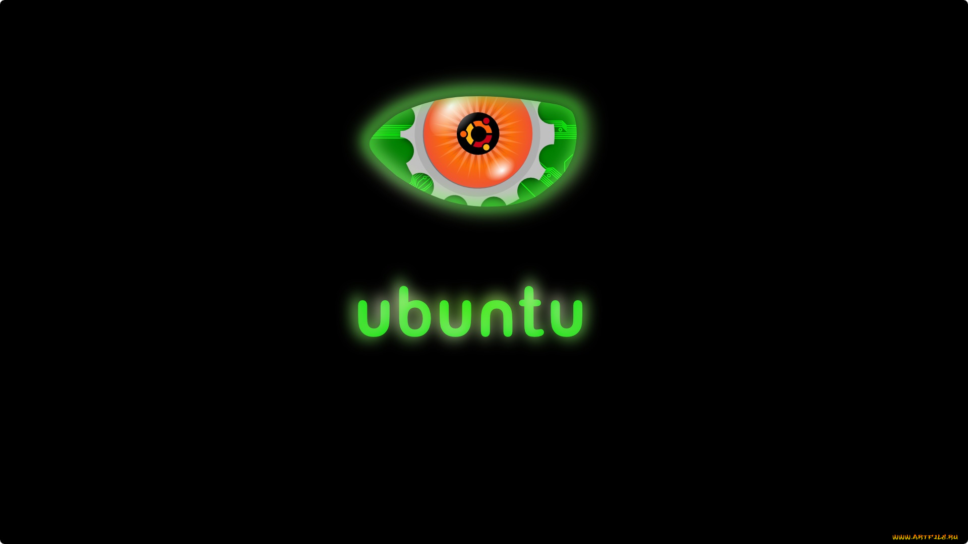 компьютеры, ubuntu, linux, фон, логотип