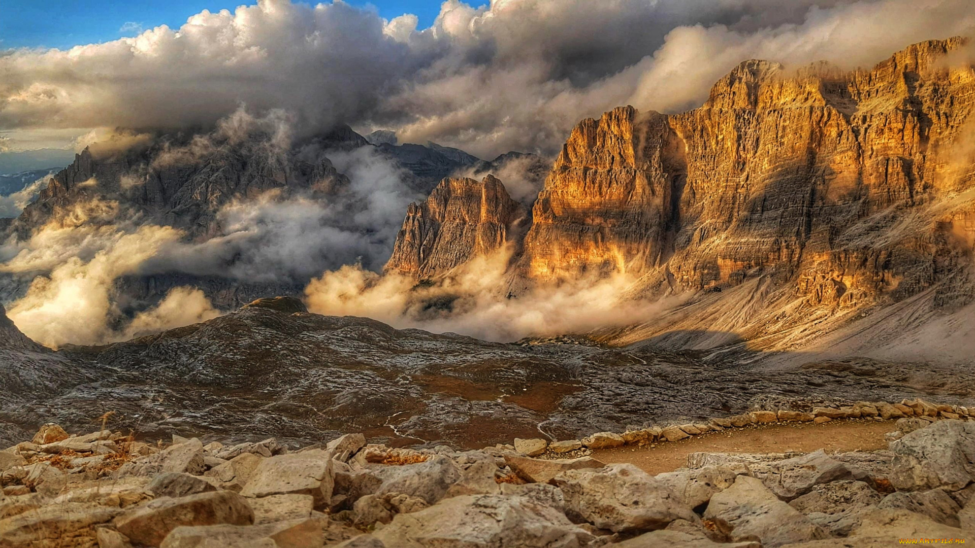 lagazuoi, piccolo, dolomites, veneto, italy, природа, горы, lagazuoi, piccolo