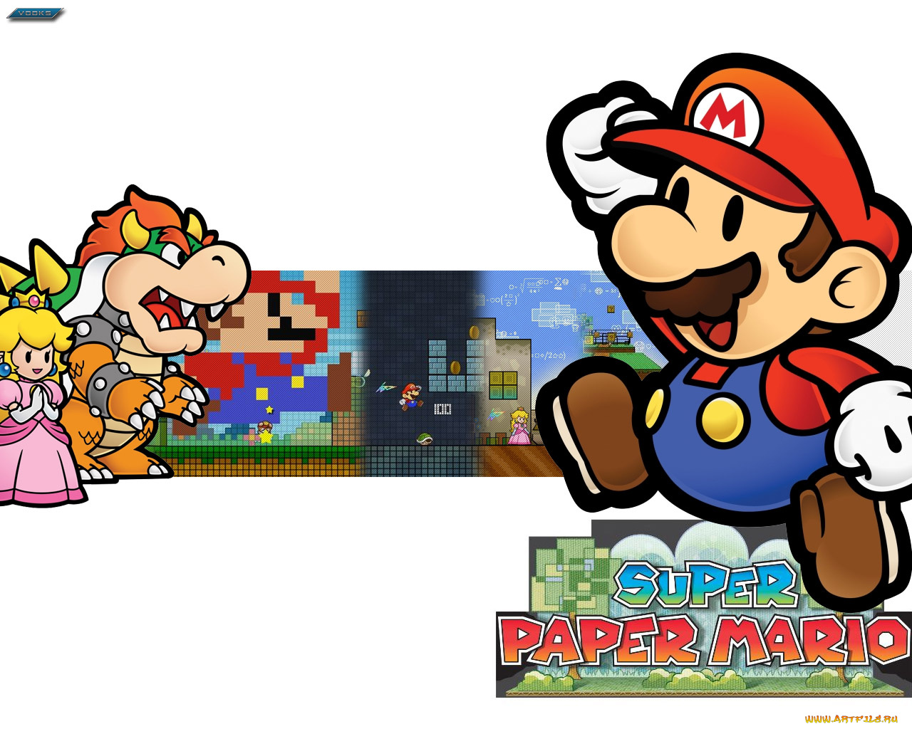 super, paper, mario, видео, игры