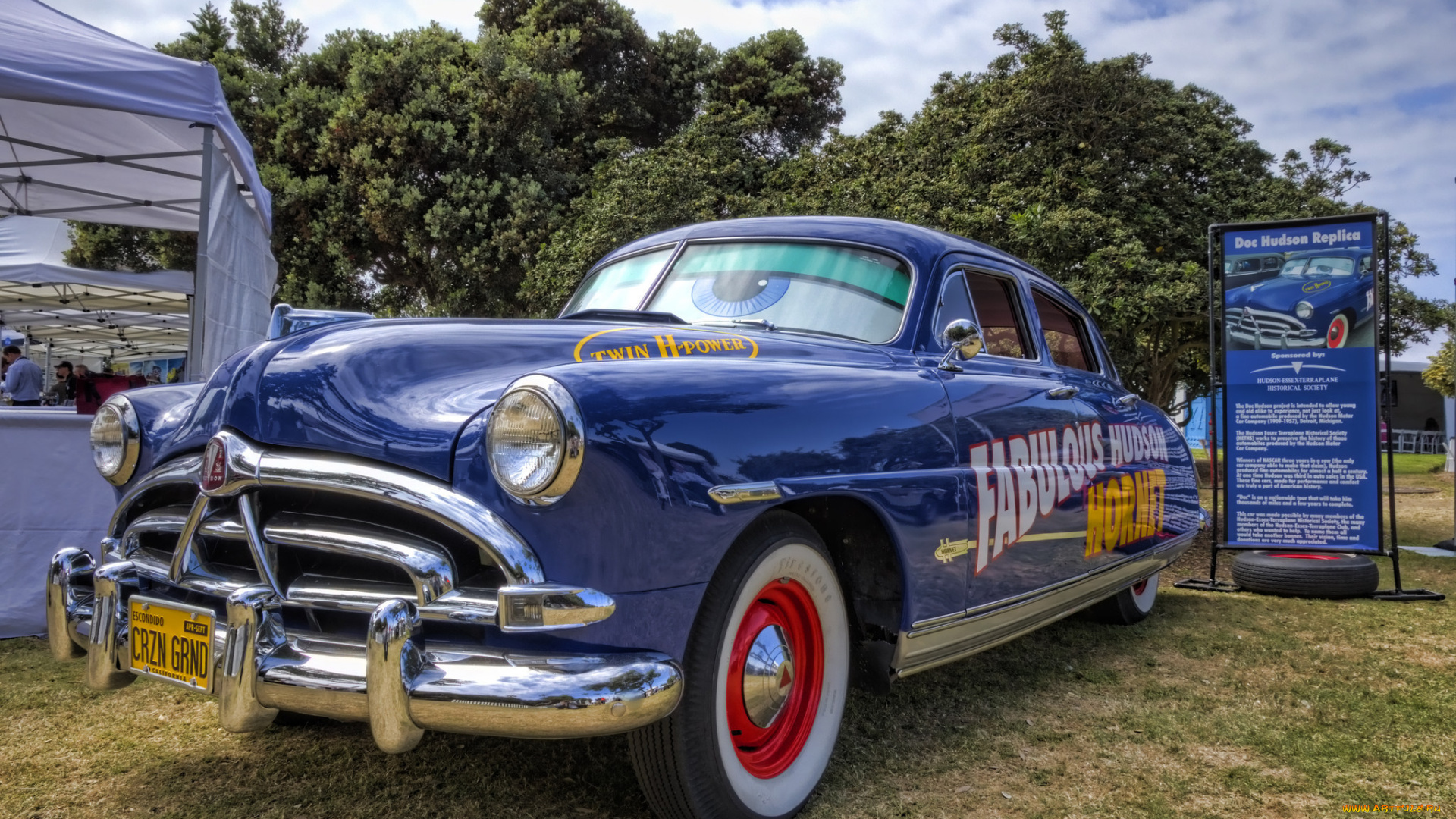 1951, hudson, hornet, -, `doc`, hudson, replica, автомобили, выставки, и, уличные, фото, выставка, автошоу