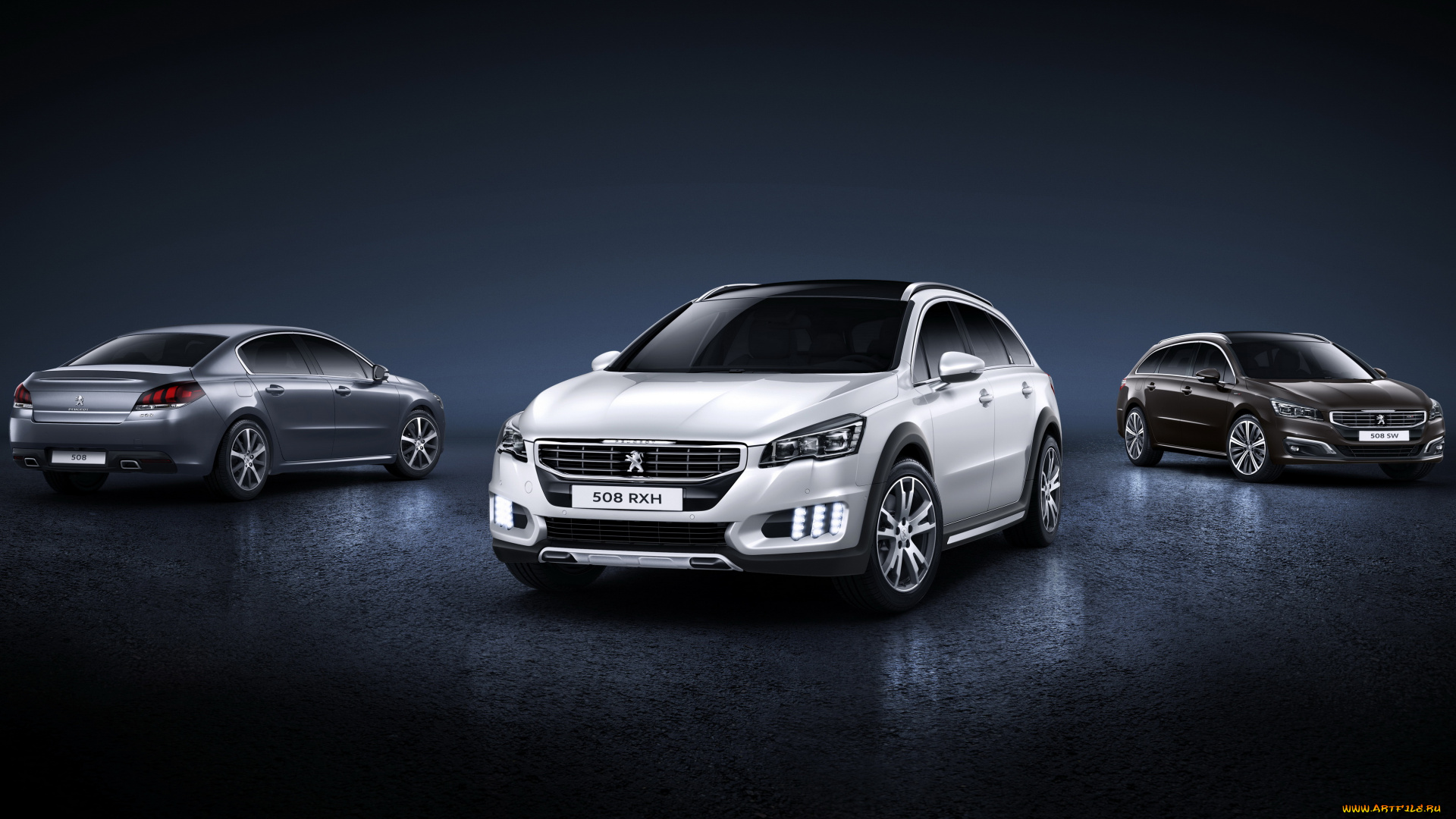 2014, peugeot, 508, rxh, hybrid4, автомобили, peugeot, серый, белый, черный, трое