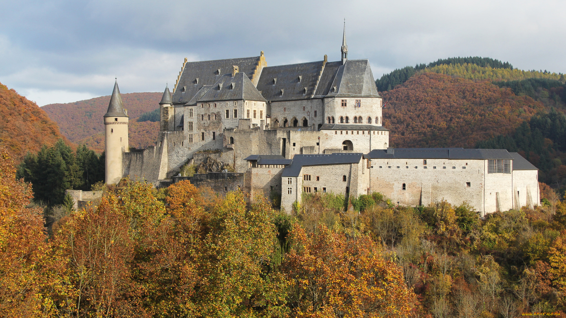 castel, of, vianden, города, -, дворцы, , замки, , крепости, замок