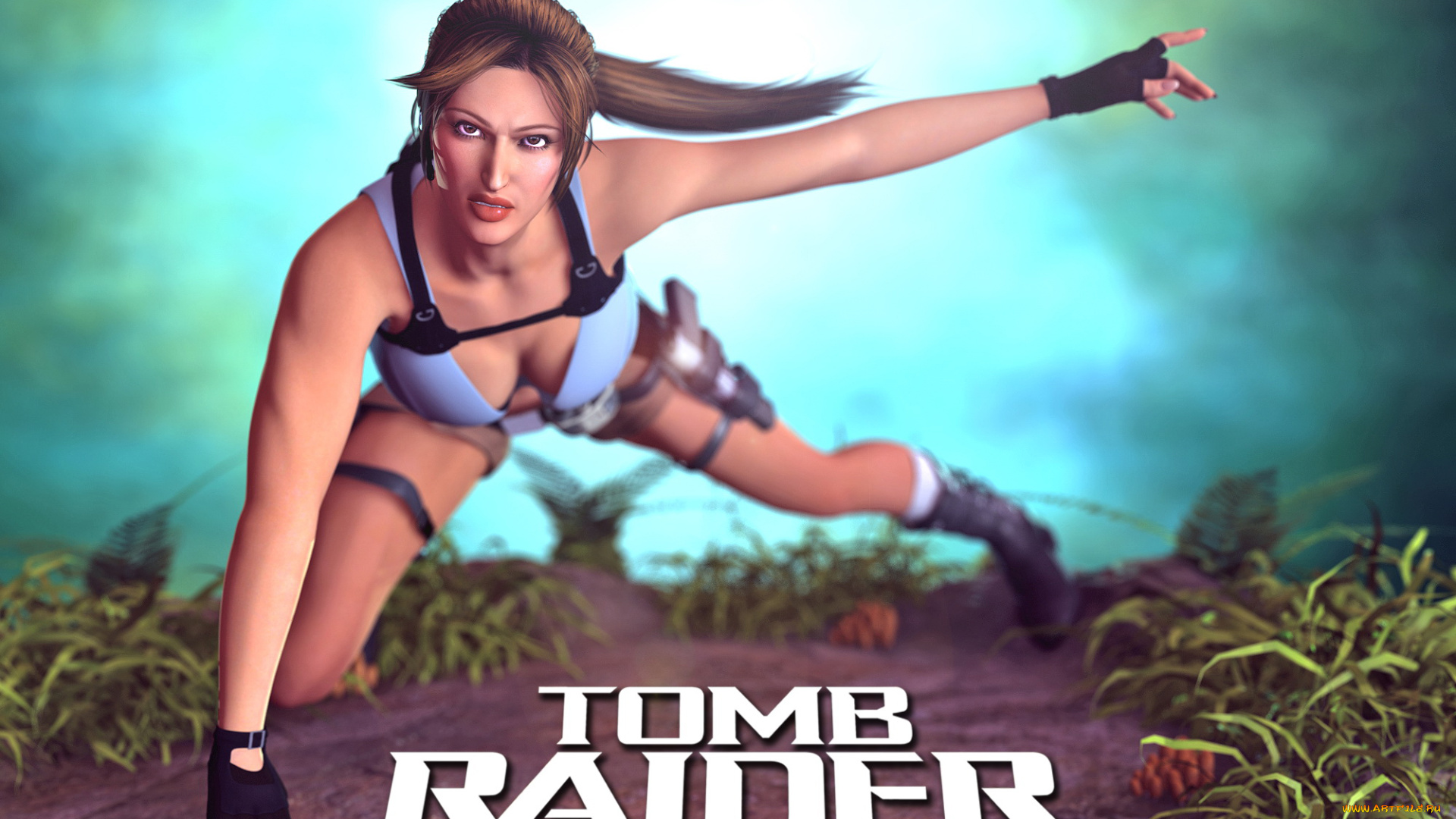 видео, игры, tomb, raider, 2013, фон, девушка, пистолет, взгляд