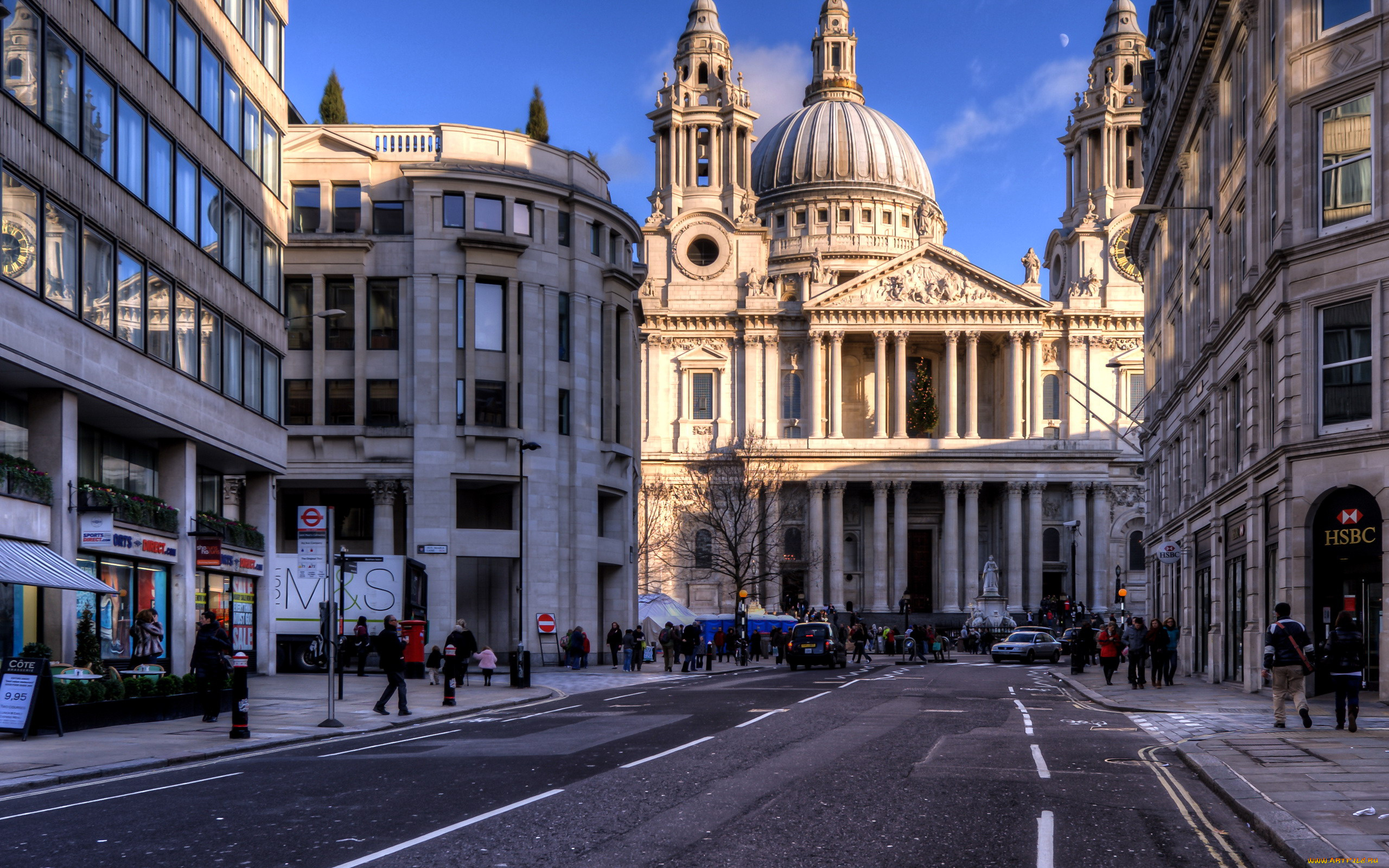 ludgate, hill, st, pauls, cathedral, города, лондон, , великобритания, st, pauls, cathedral, ludgate, hill