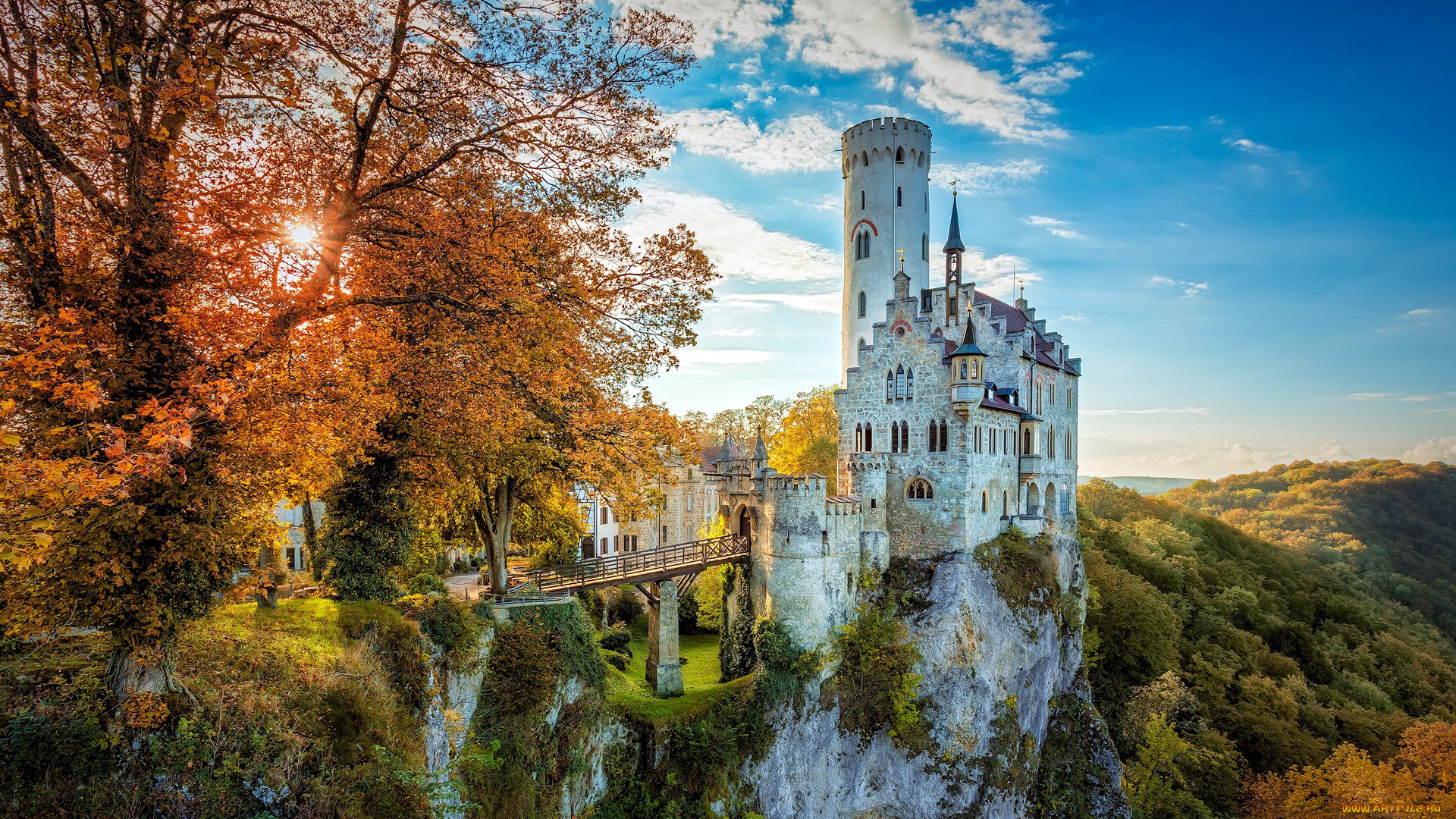 lichtenstein, castle, города, замки, германии, lichtenstein, castle