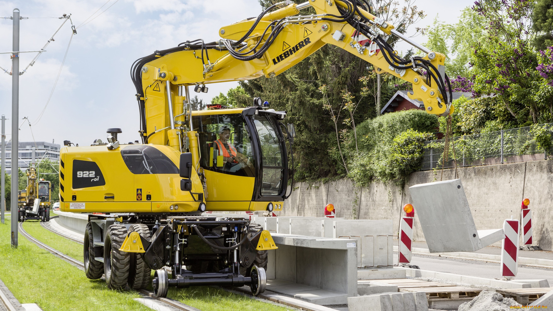 техника, экскаваторы, liebherr