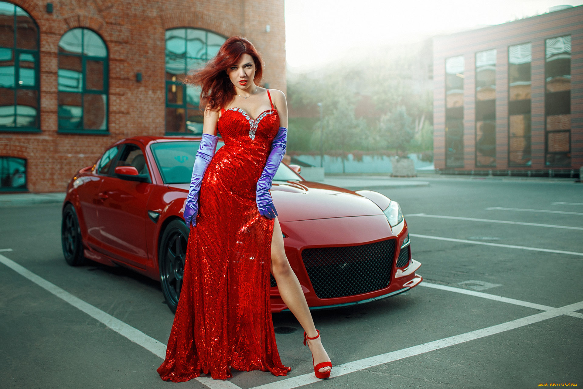 Красная Машина Красное Платье