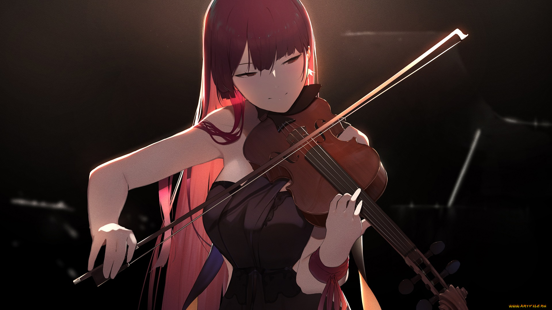аниме, girls, frontline, скрипка