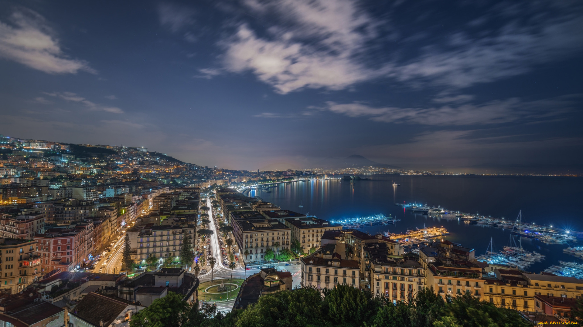 napoli, города, -, панорамы, простор