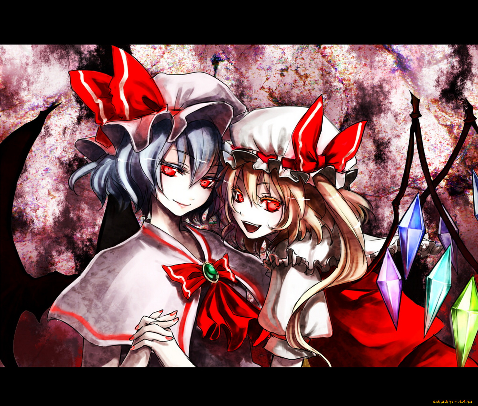 аниме, touhou, фландр, скарлет, ремилия