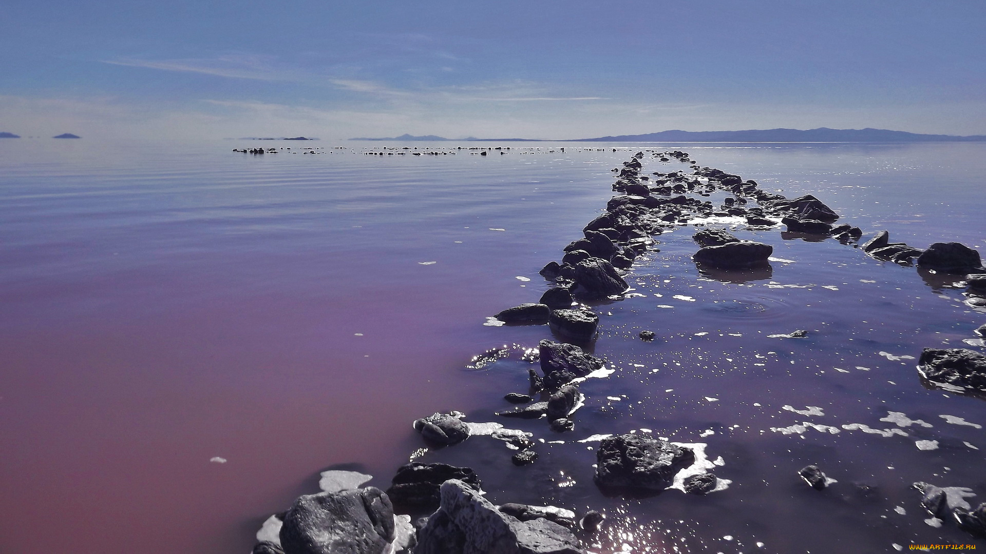 природа, побережье, камни, вода