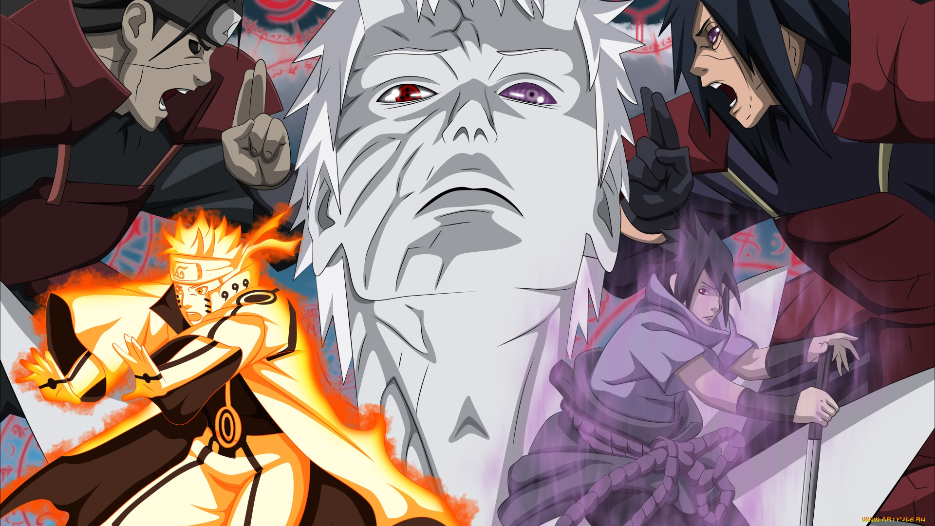 аниме, naruto, madara, uchiha