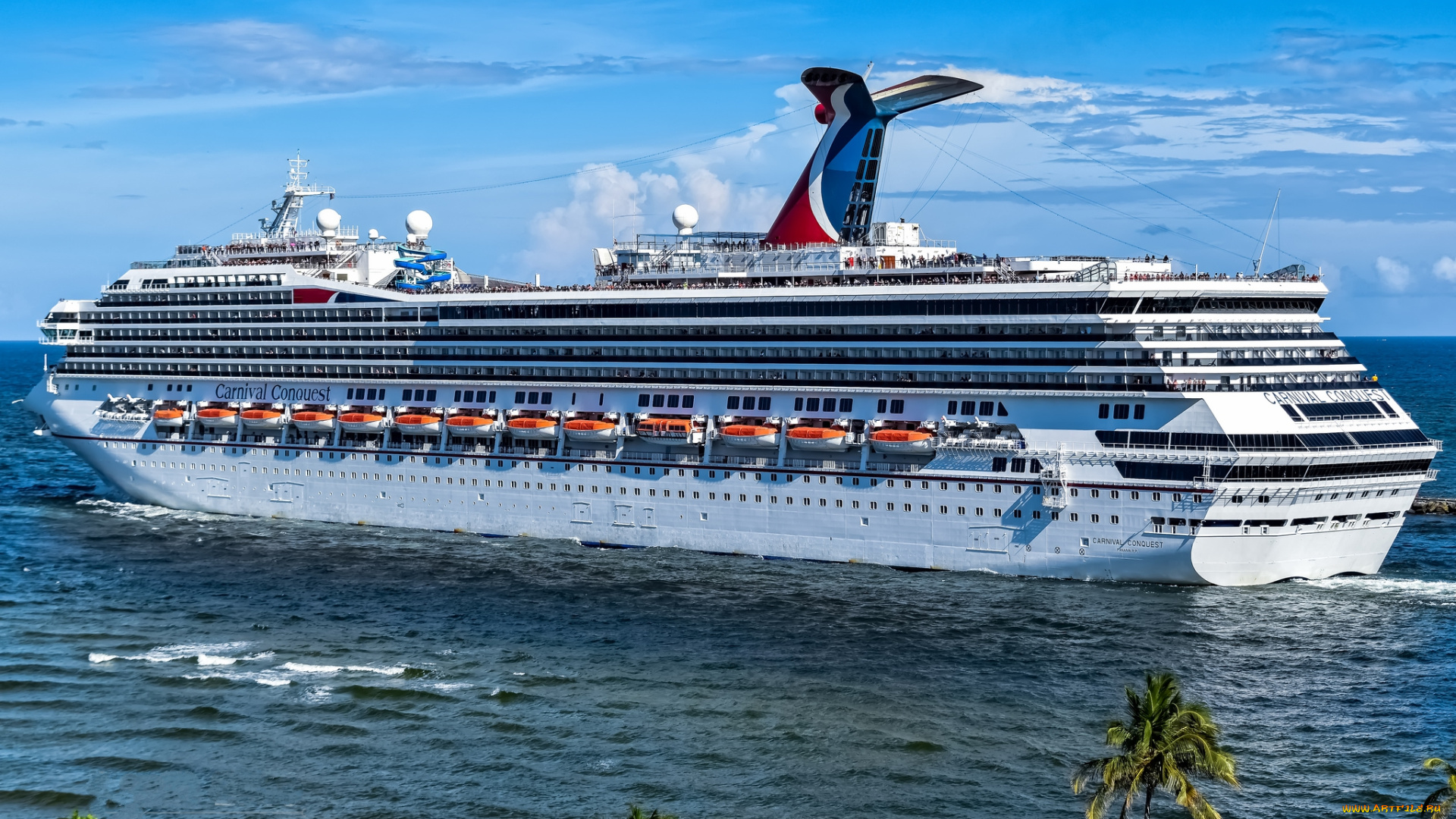 carnival, conquest, корабли, лайнеры, круиз, лайнер