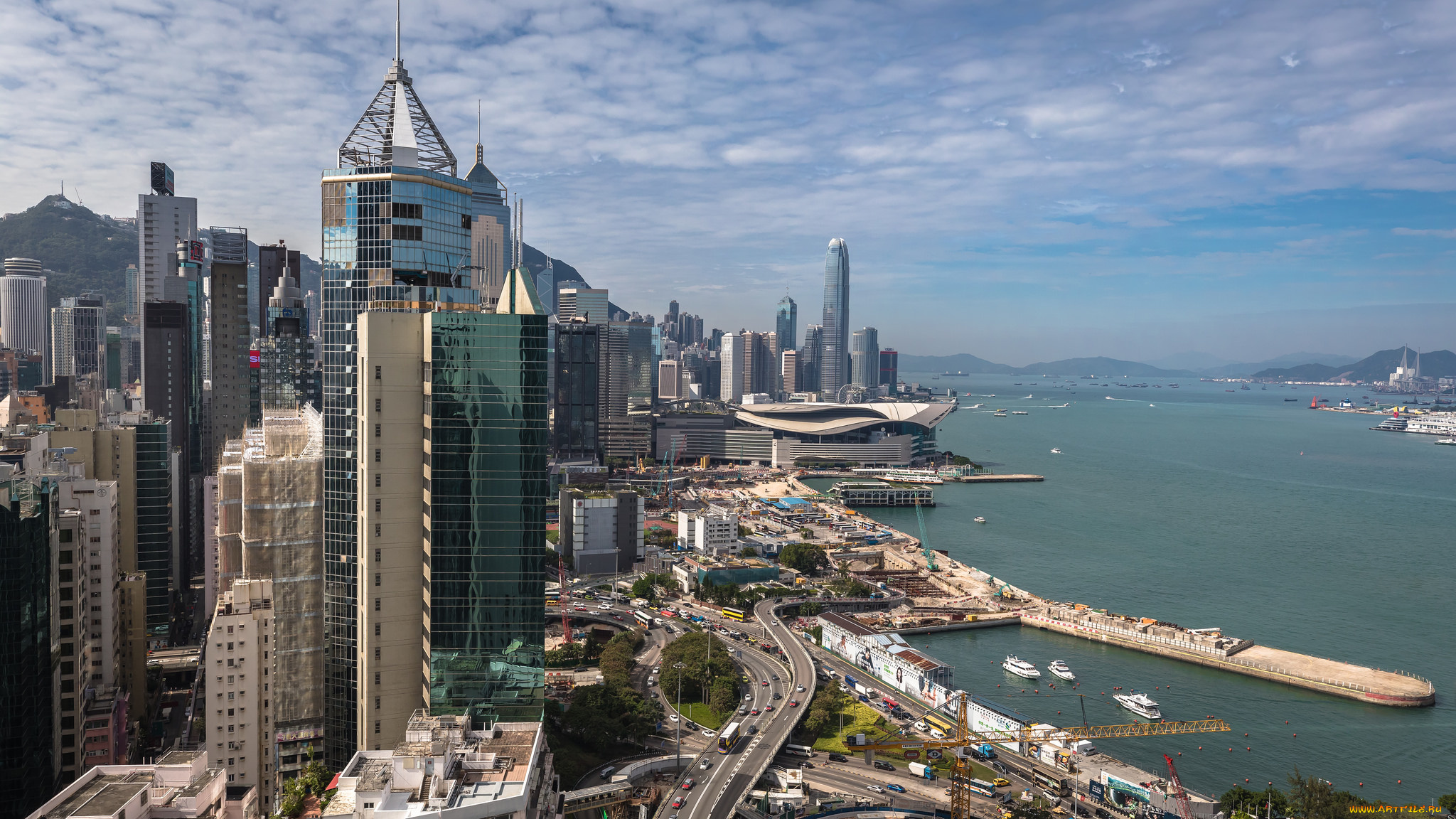 hongkong, города, гонконг, , китай, небоскребы, панорама