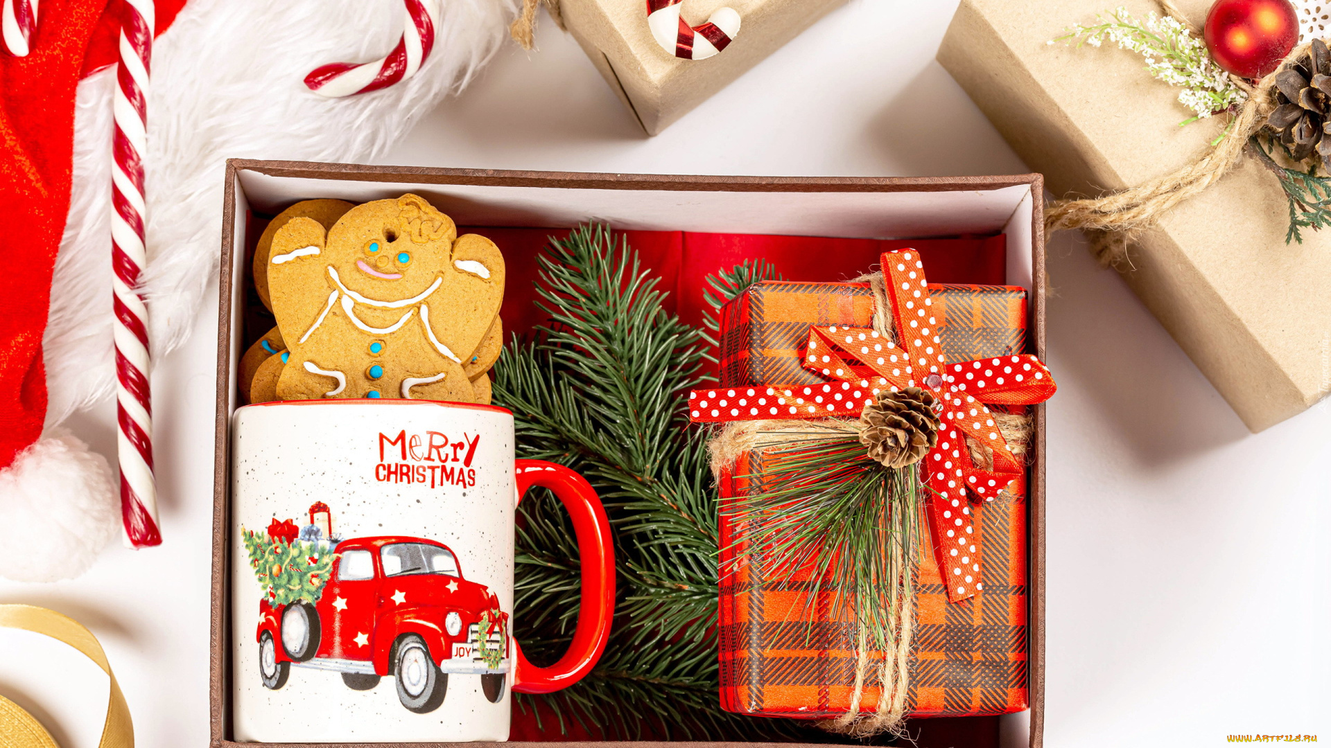 праздничные, подарки, и, коробочки, леденцы, подарки, пряники