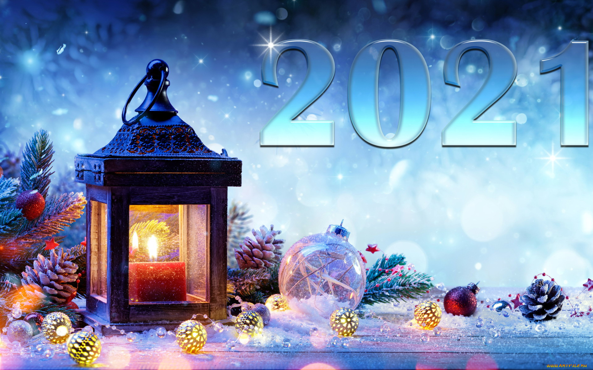 праздничные, новогодние, свечи, фонарь, год, шарики, шишки, ёлка