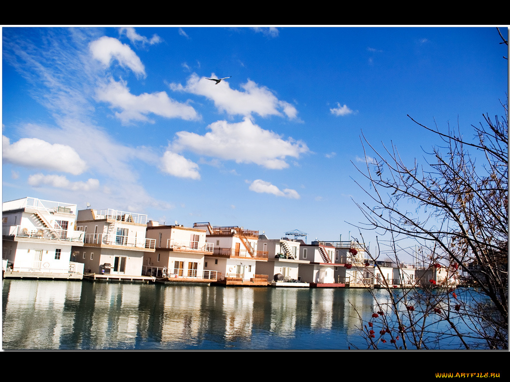 true, lake, house, by, marpo3, города, улицы, площади, набережные